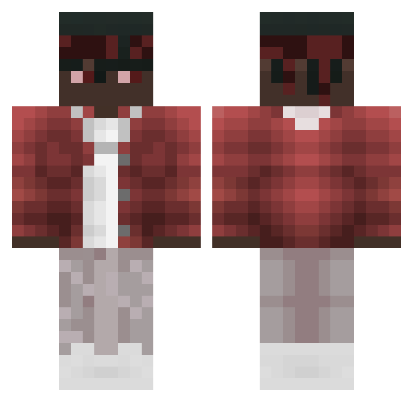 _ItzRealDren Minecraft skin, front and back view