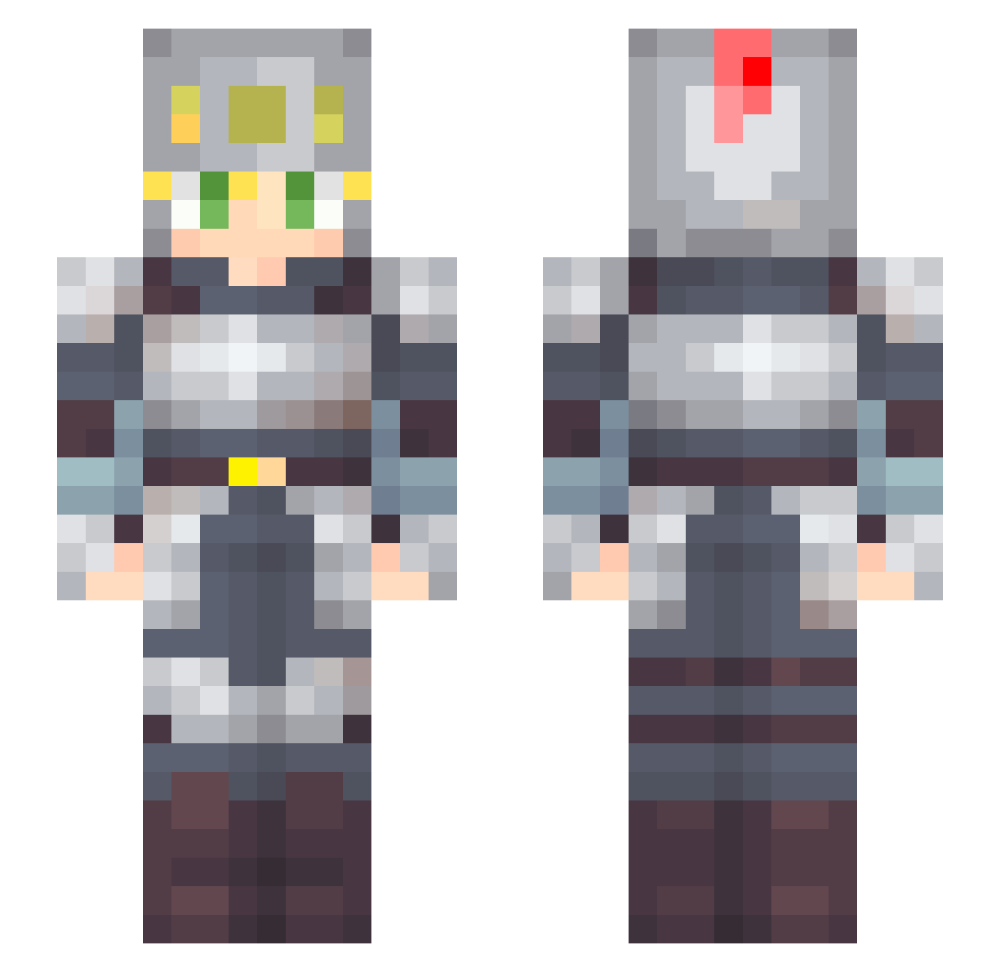 KnightOfHonour Minecraft skin, front and back view