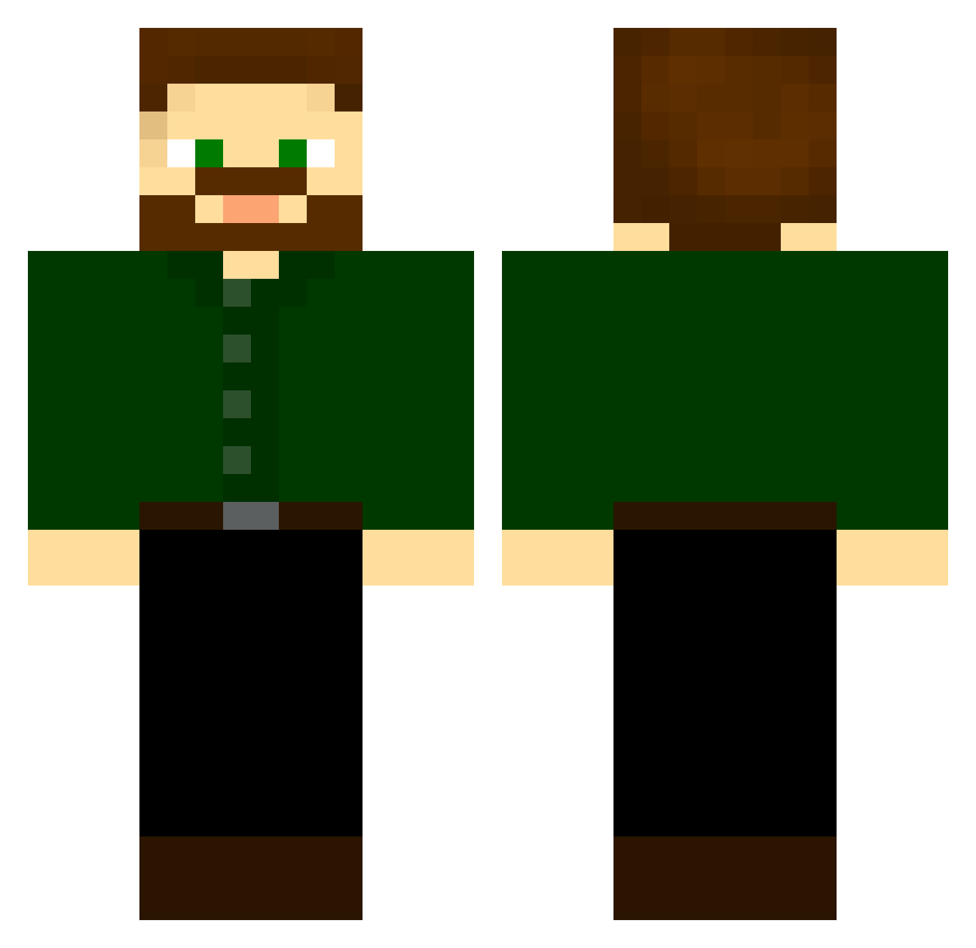 Scenter Minecraft skin, front and back view