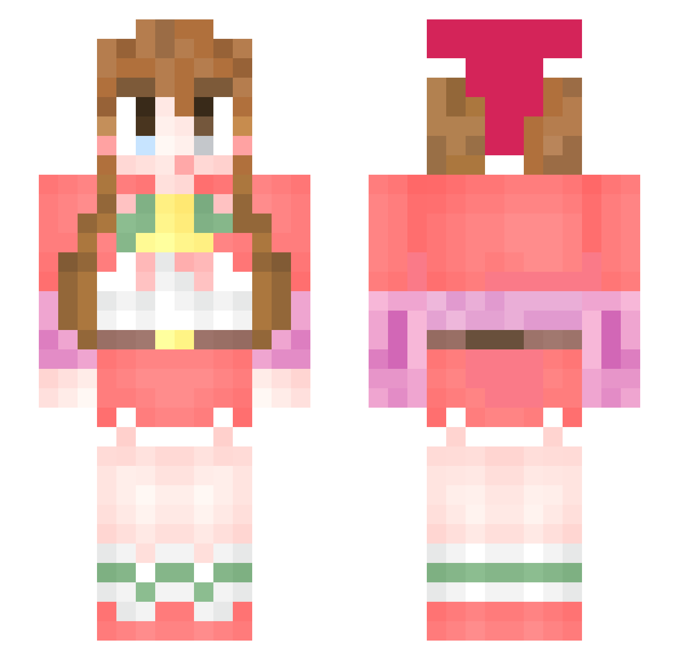 wink__ Minecraft skin, front and back view