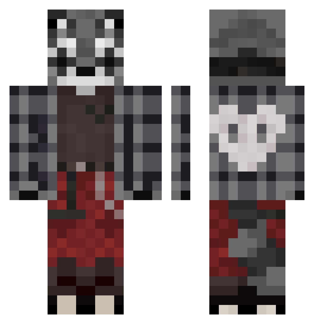 Sayoom_Sayoom Minecraft skin, front and back view