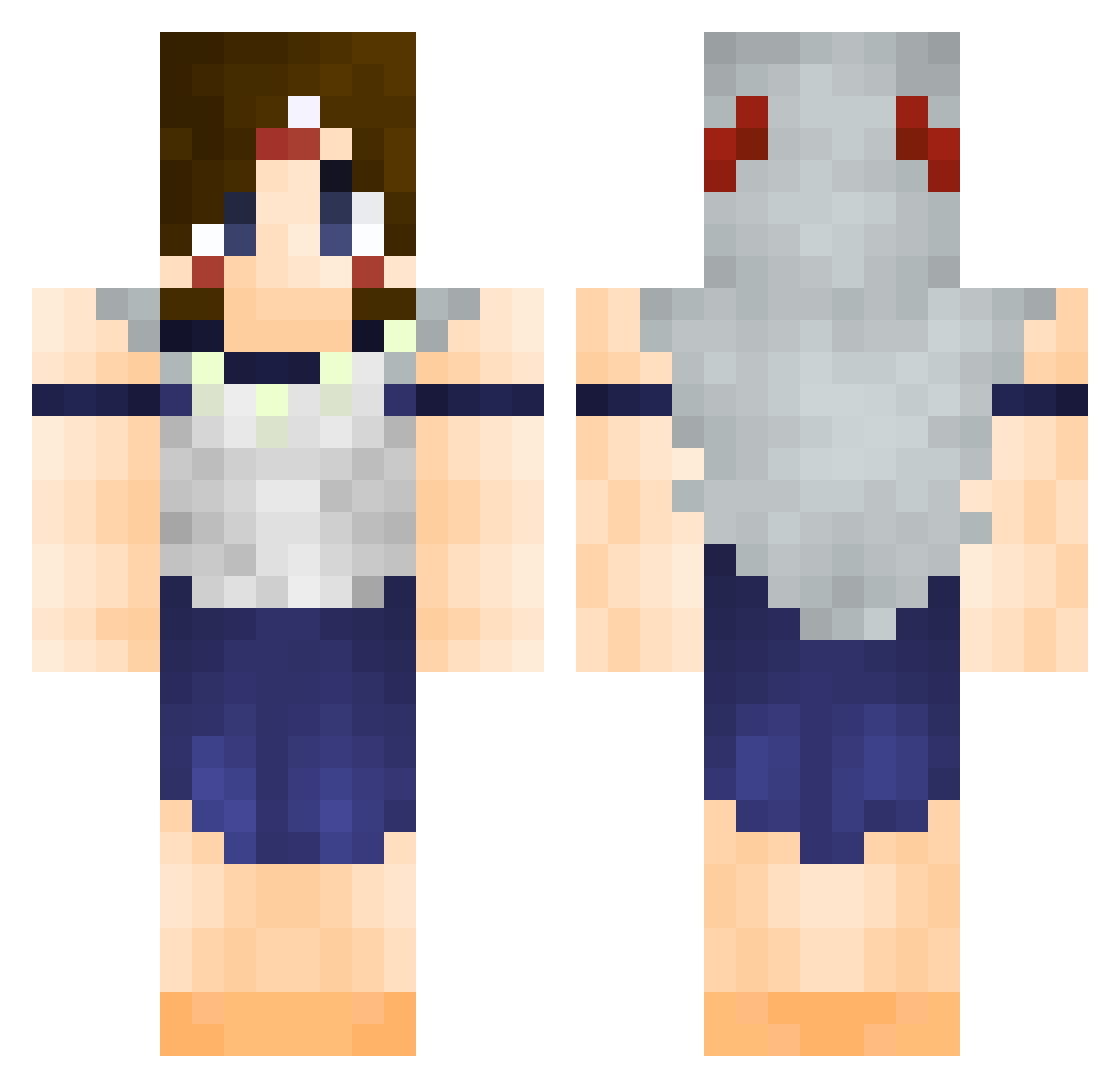 Mielli Minecraft skin, front and back view