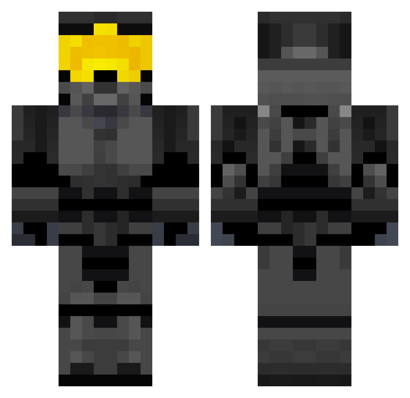 Treason Minecraft skin, front and back view