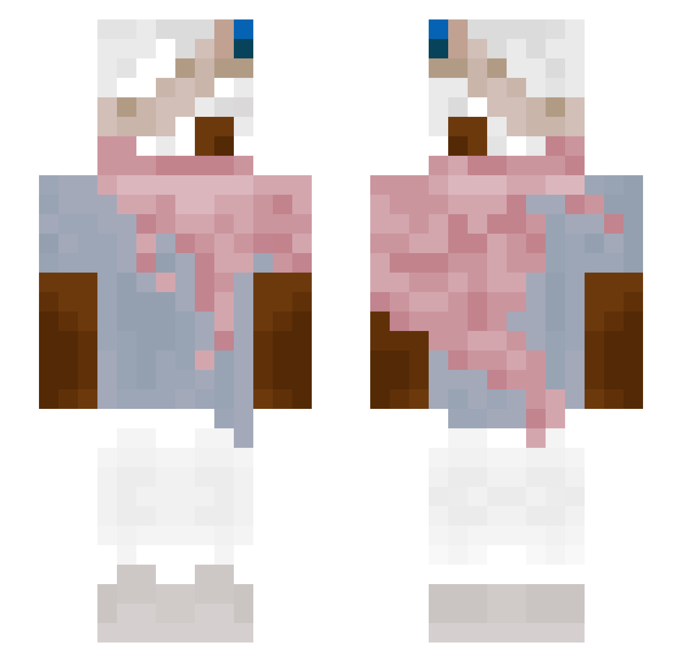 rambop Minecraft skin, front and back view