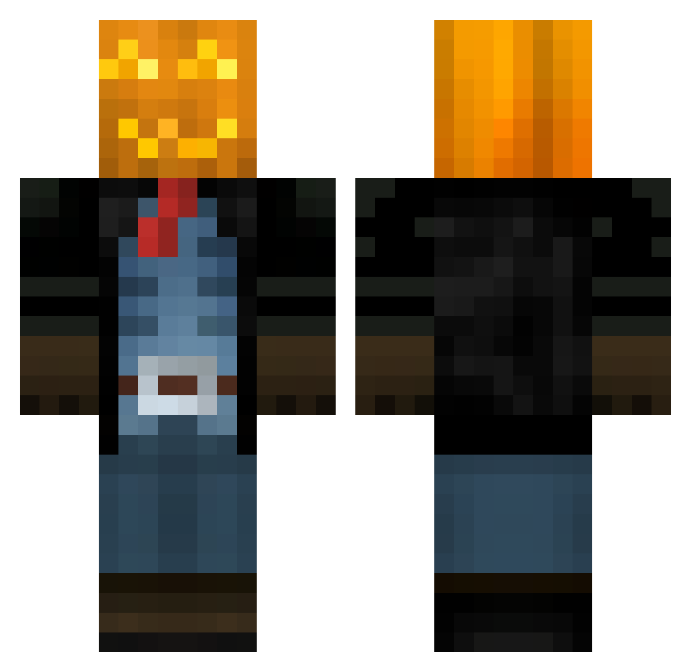 HypoTrocoid Minecraft skin, front and back view