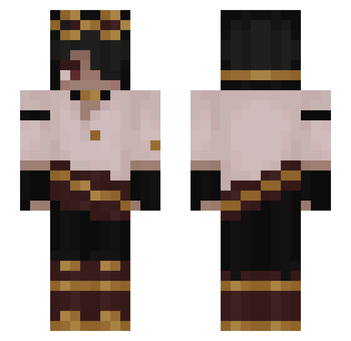 ZephyrGKxL Minecraft skin, front and back view