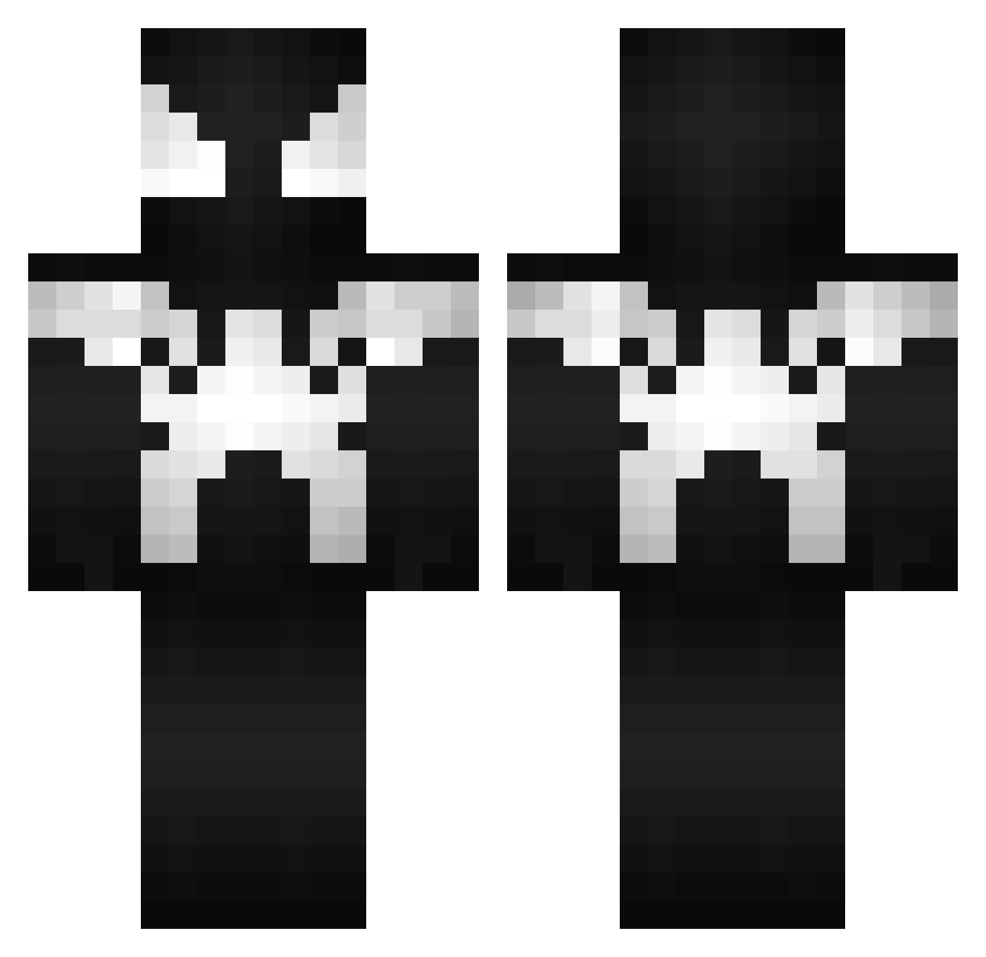 Serviba003 Minecraft skin, front and back view