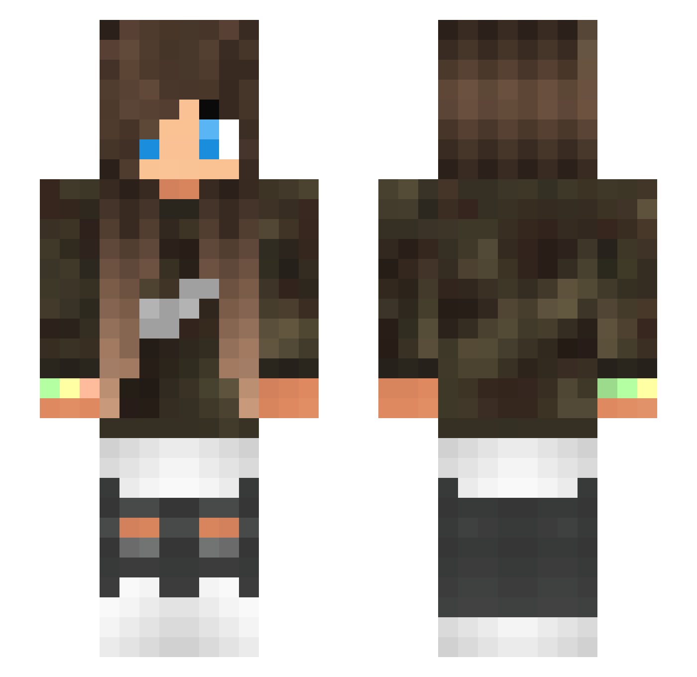 VodkaTopVseLohi Minecraft skin, front and back view