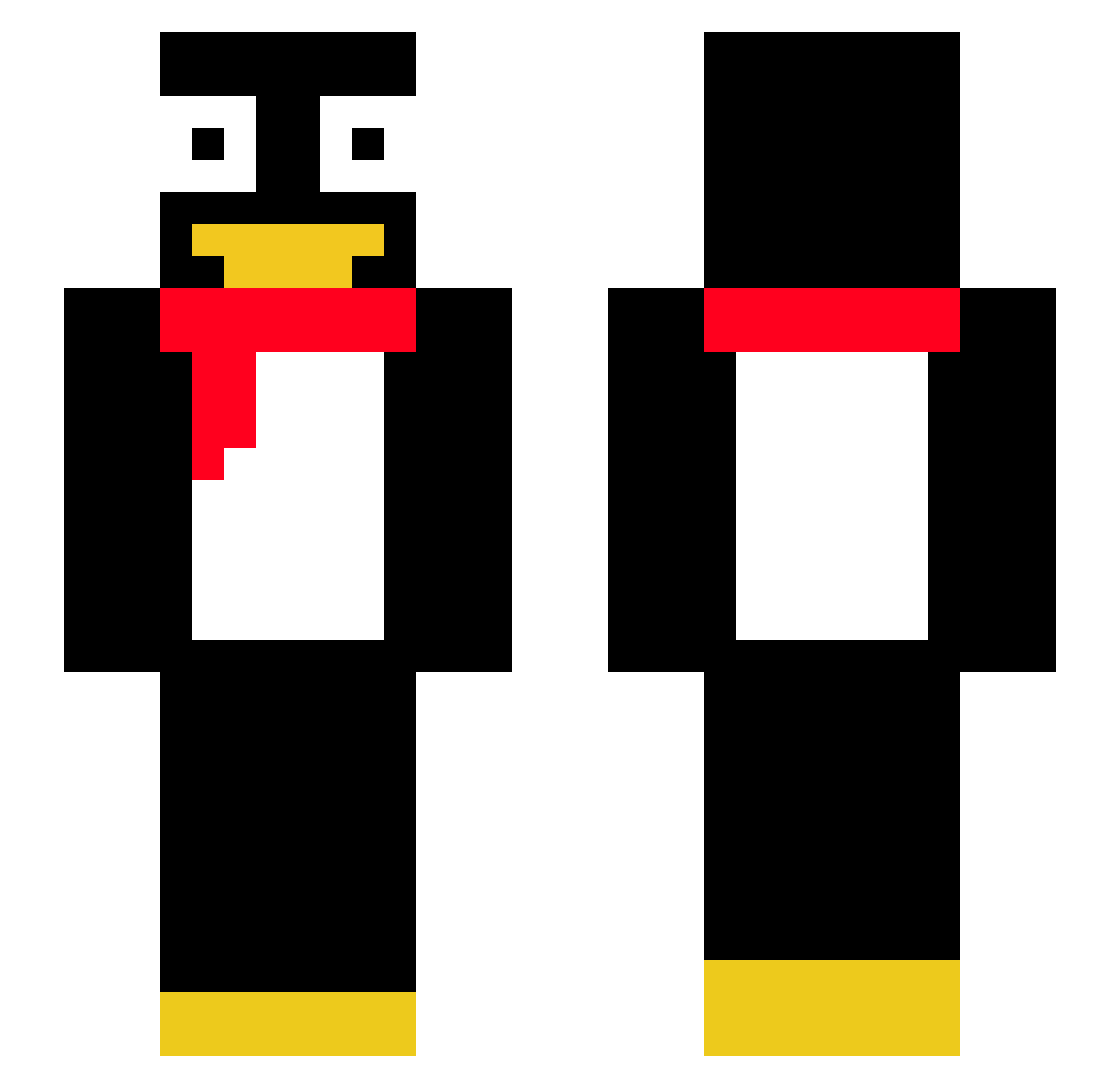 Youzimao Minecraft skin, front and back view