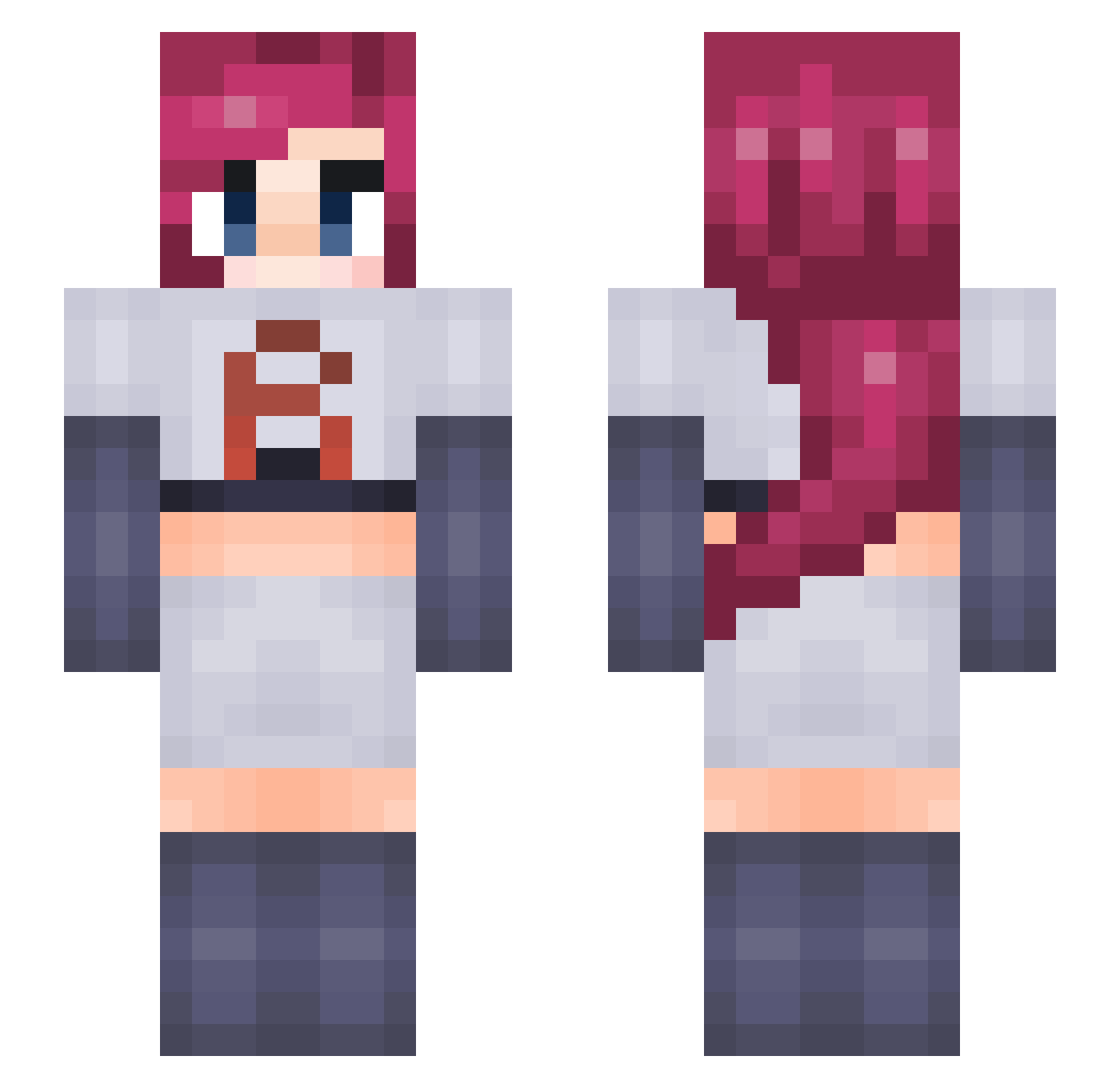knightportugal Minecraft skin, front and back view