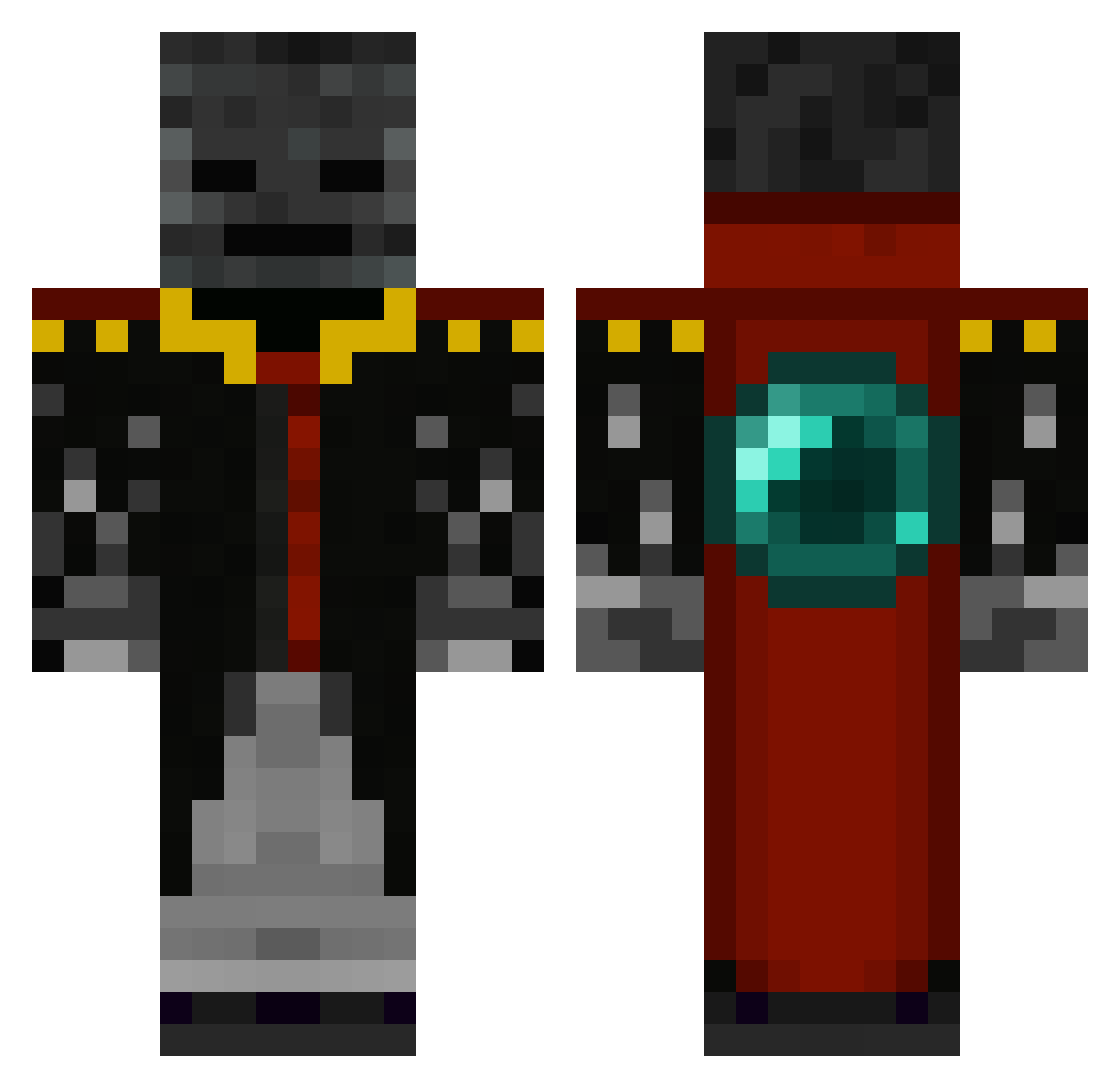 viole_V8 Minecraft skin, front and back view
