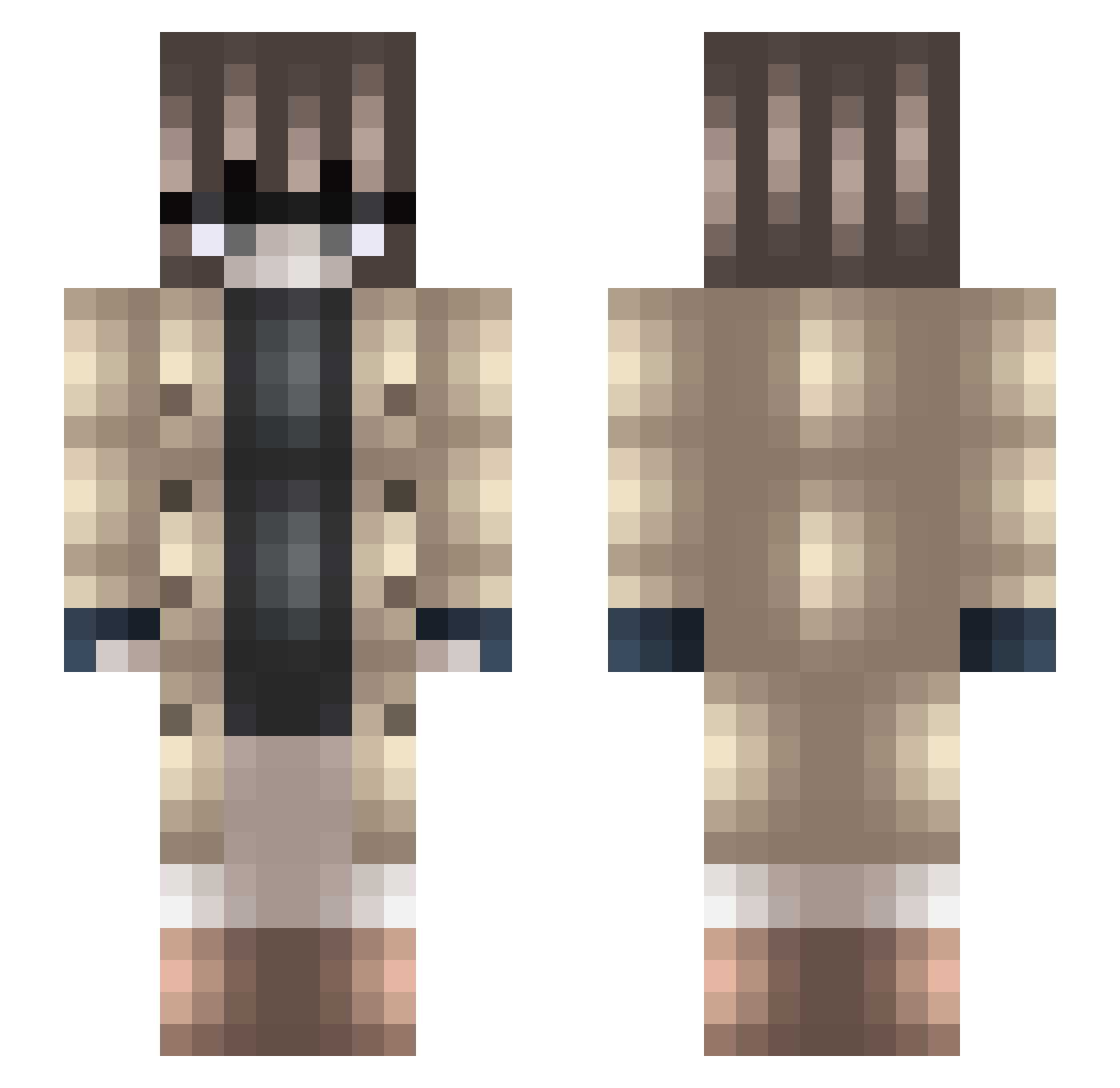 bird24k5 Minecraft skin, front and back view