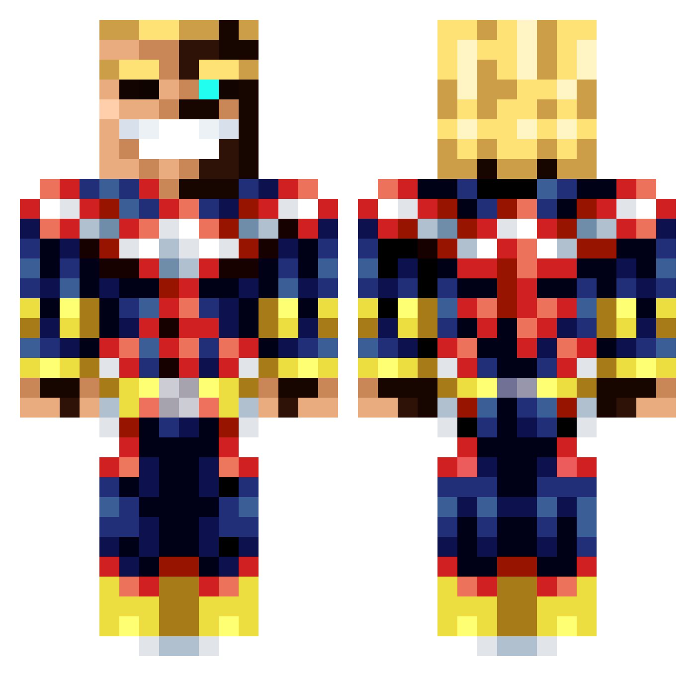 Thomi96 Minecraft skin, front and back view