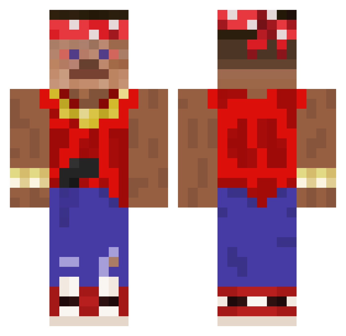 2116bratku Minecraft skin, front and back view
