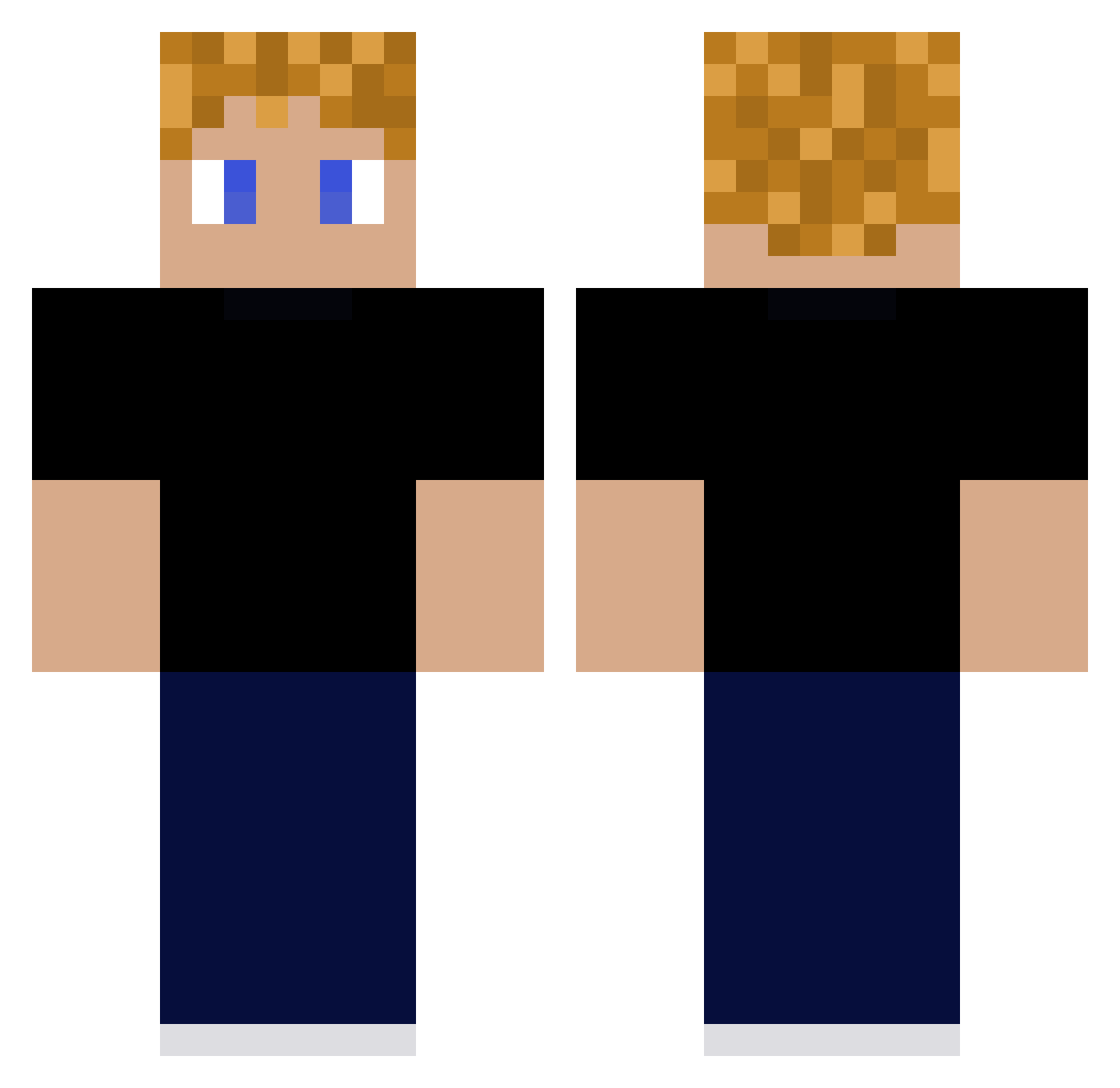 Remotive Minecraft skin, front and back view
