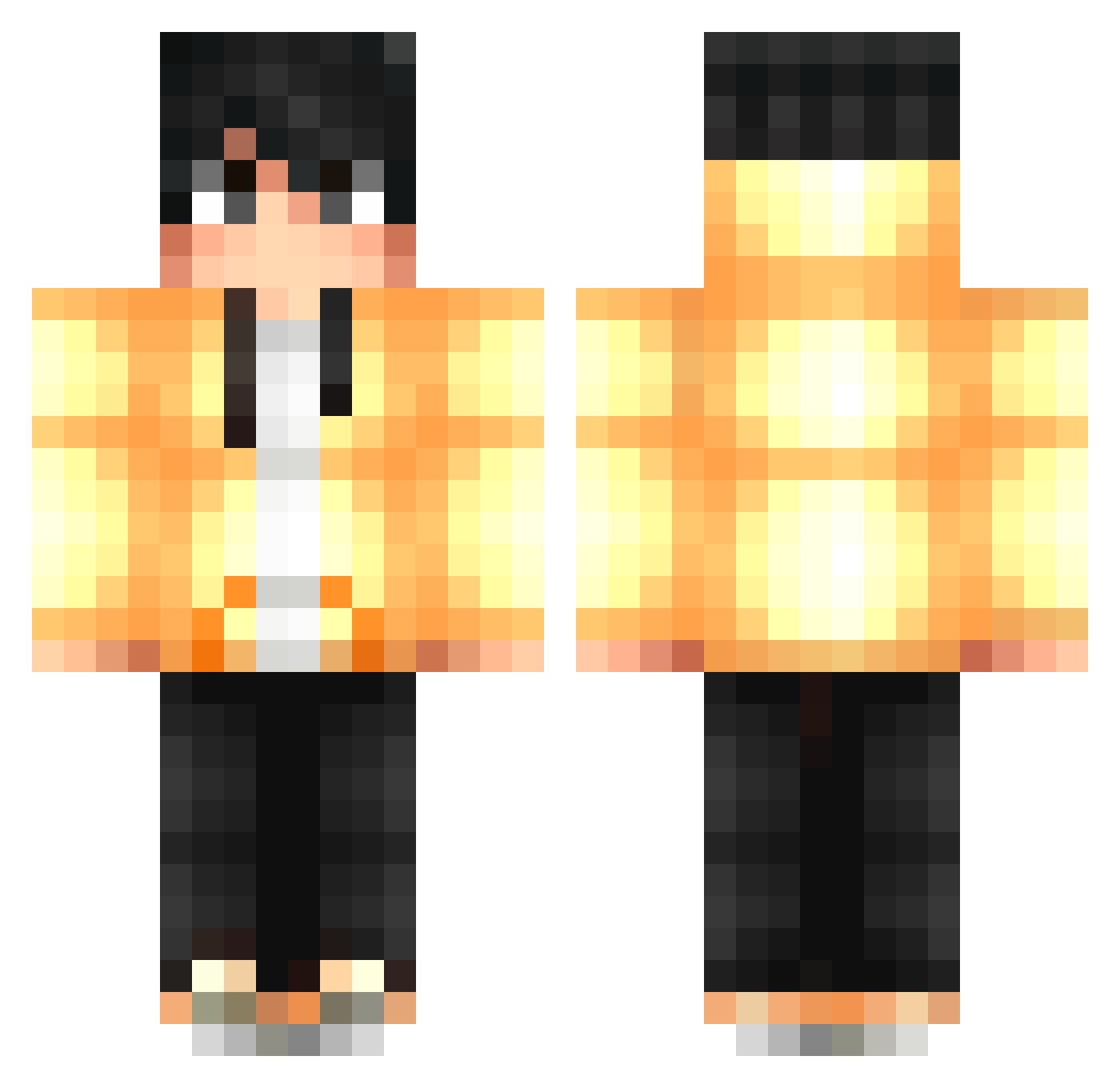 TheyTrix200 Minecraft skin, front and back view