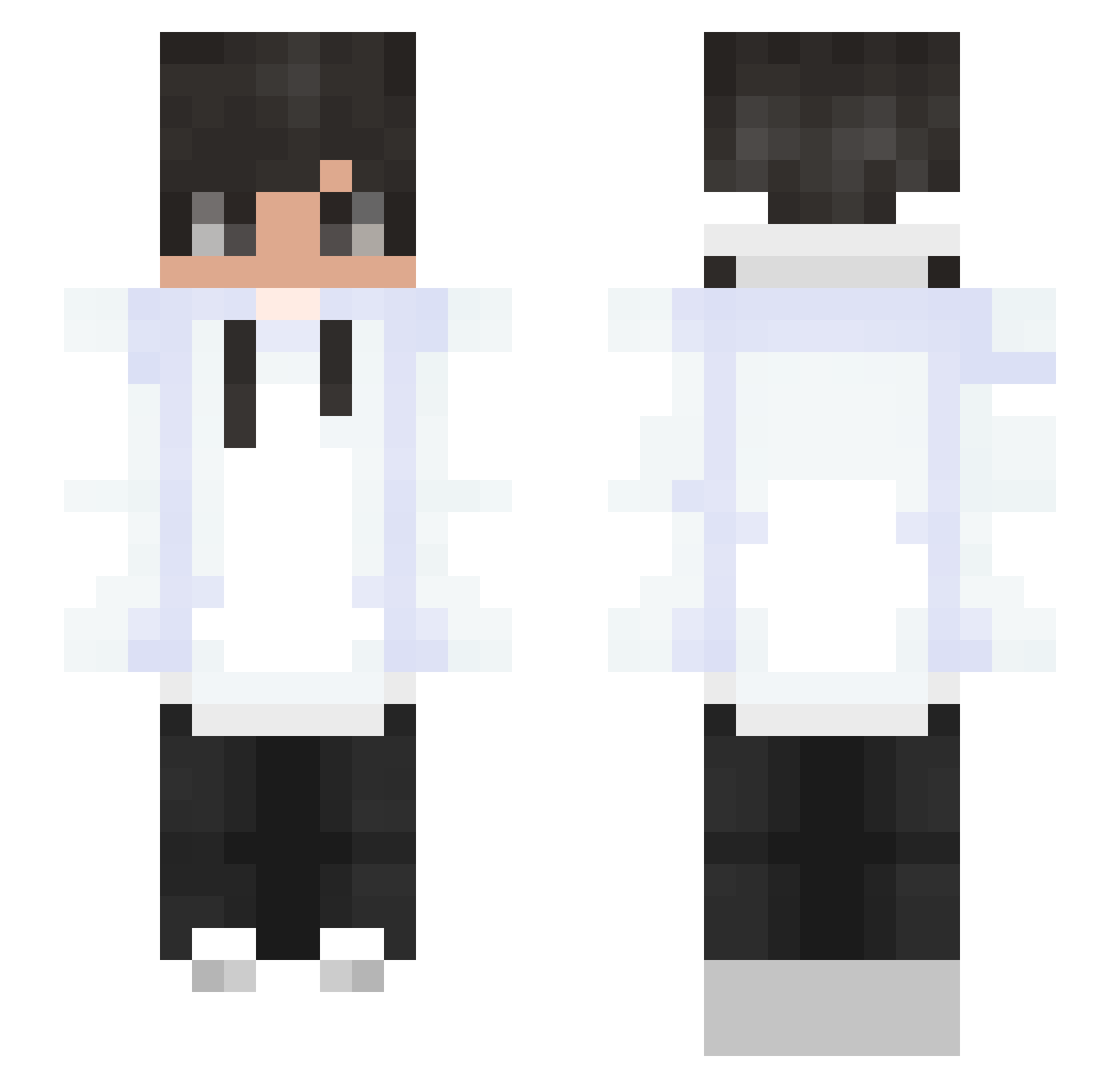 XX_Booting Minecraft skin, front and back view