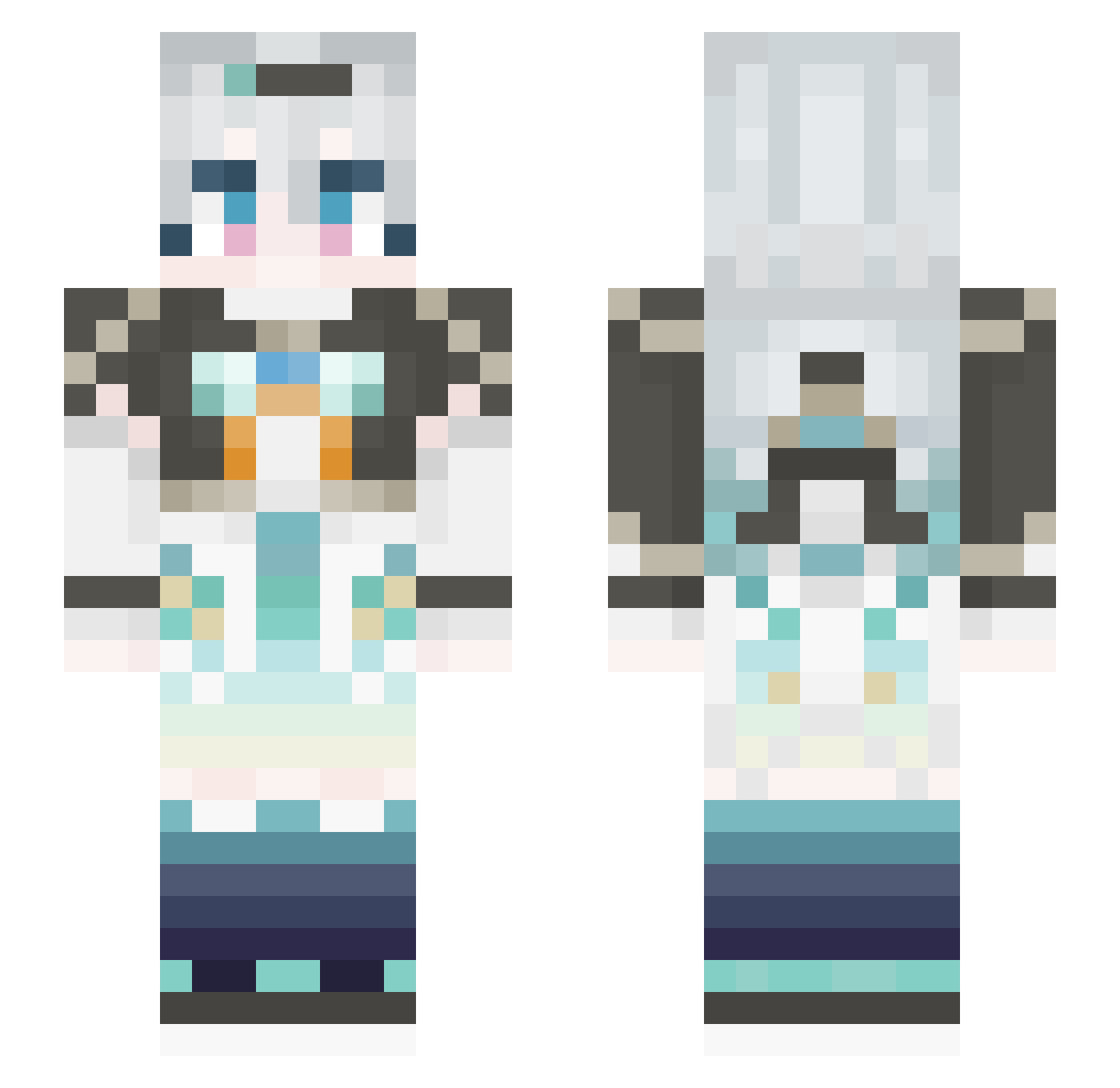 hutaojiazi Minecraft skin, front and back view