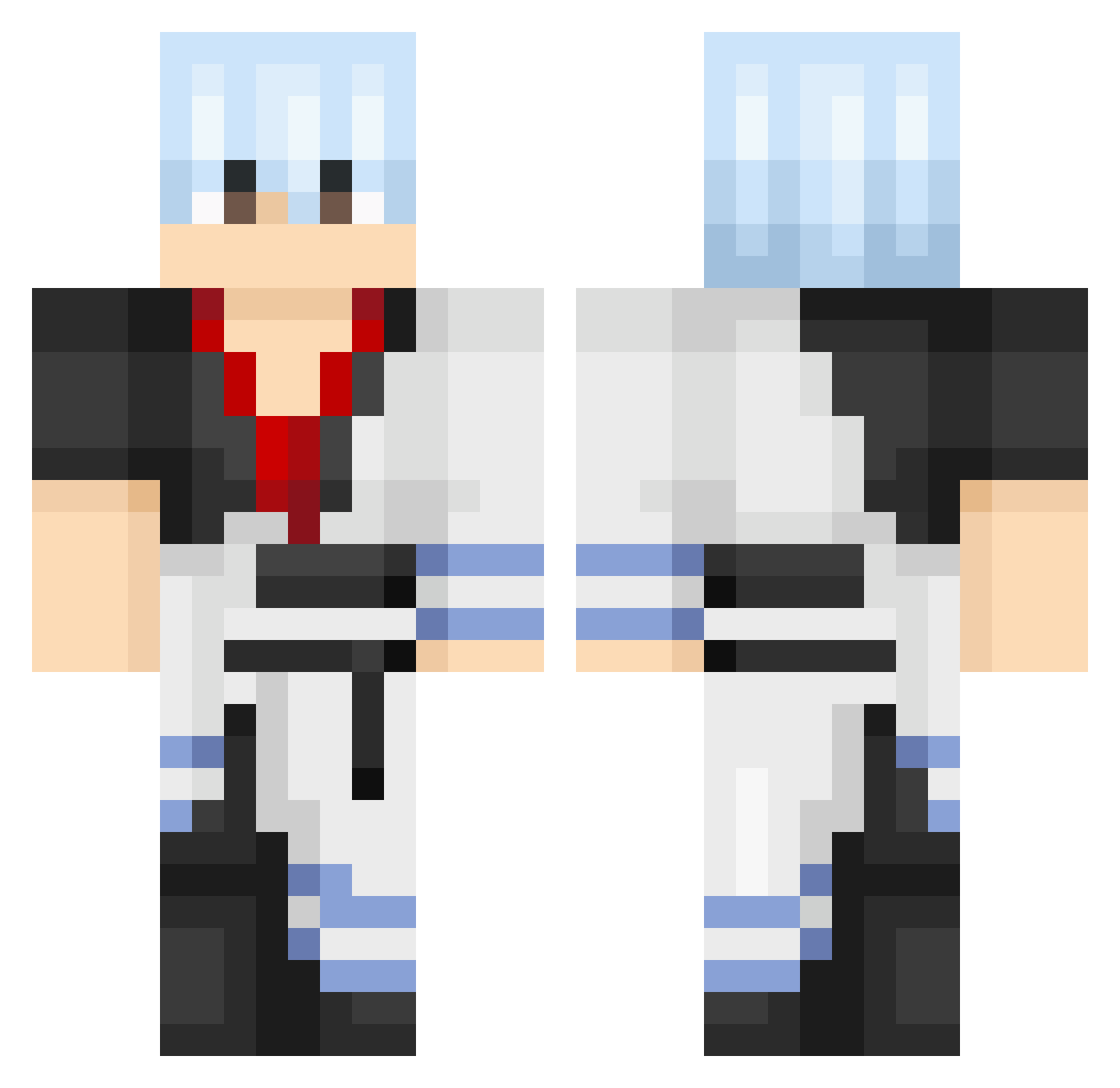 CardinalNA Minecraft skin, front and back view