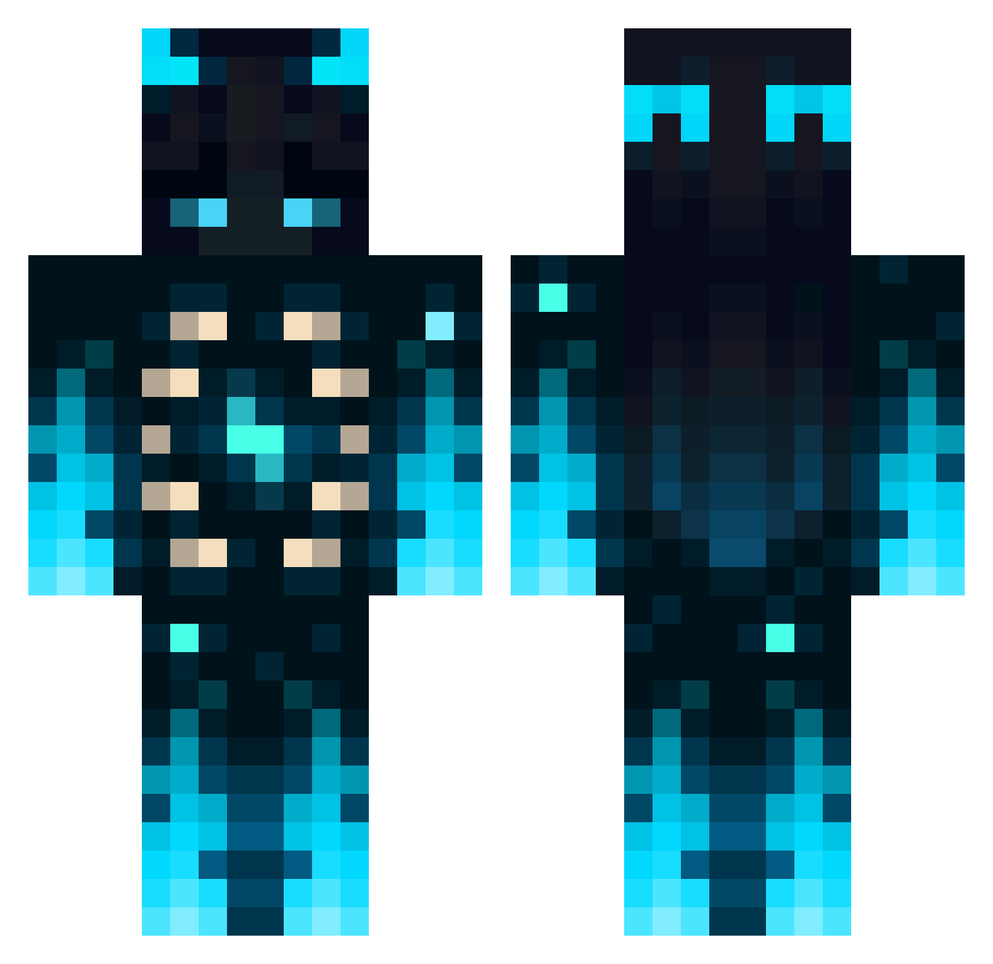 Feng_Shuo_ Minecraft skin, front and back view