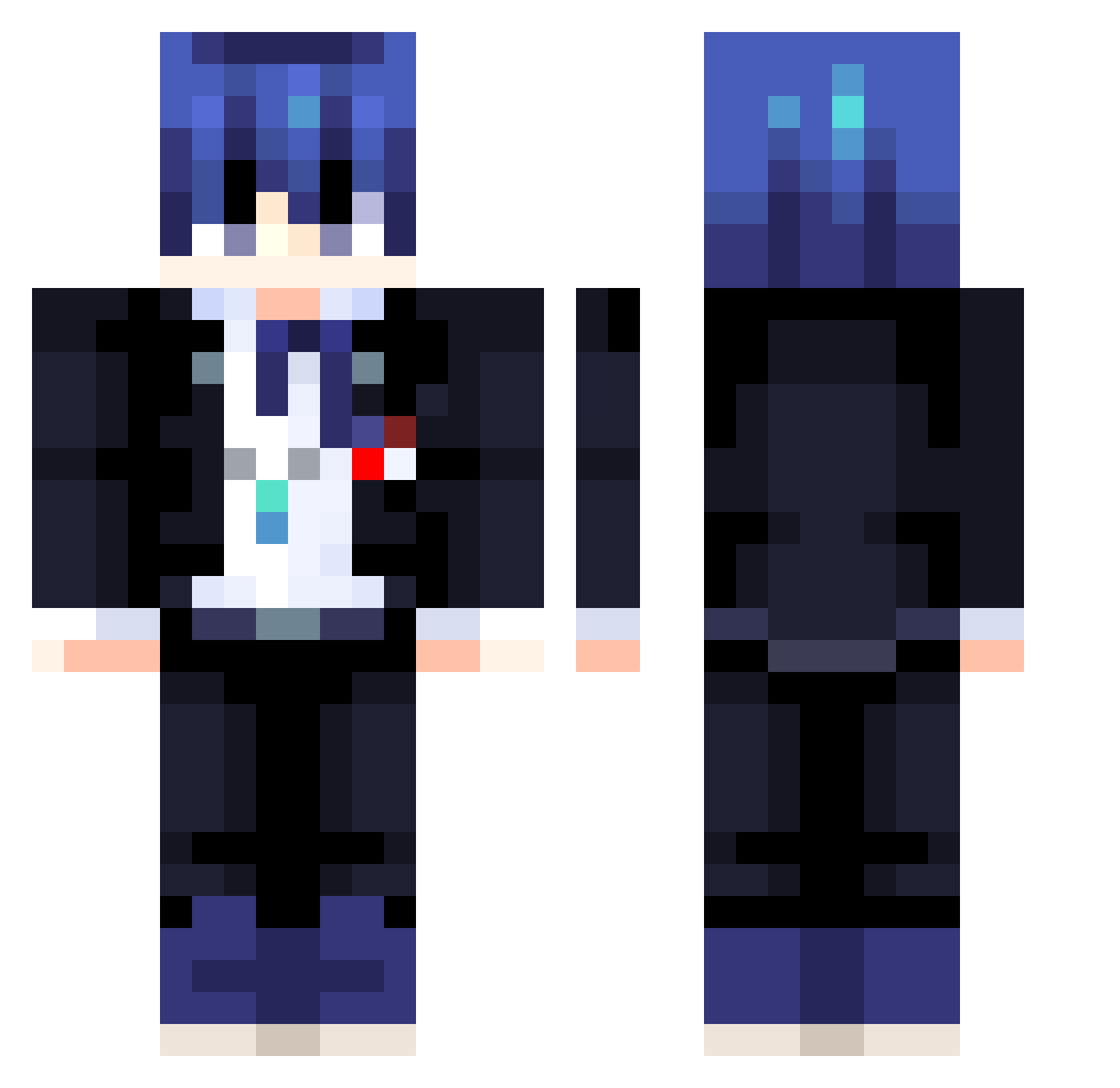 Weriel_ Minecraft skin, front and back view