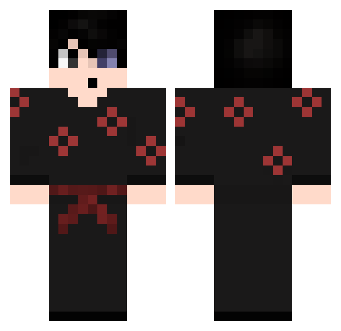 zxcDias Minecraft skin, front and back view