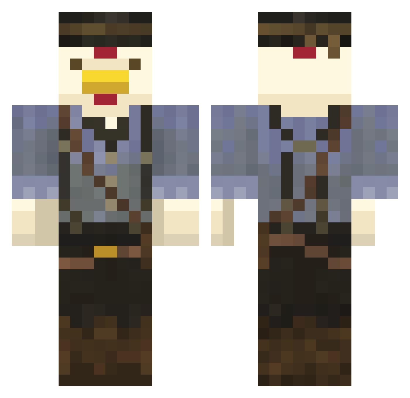 zensx188 Minecraft skin, front and back view