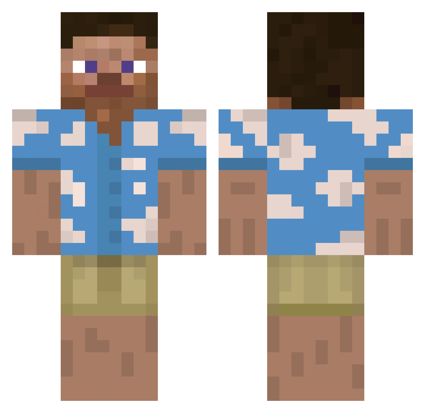 SpiralEvo Minecraft skin, front and back view