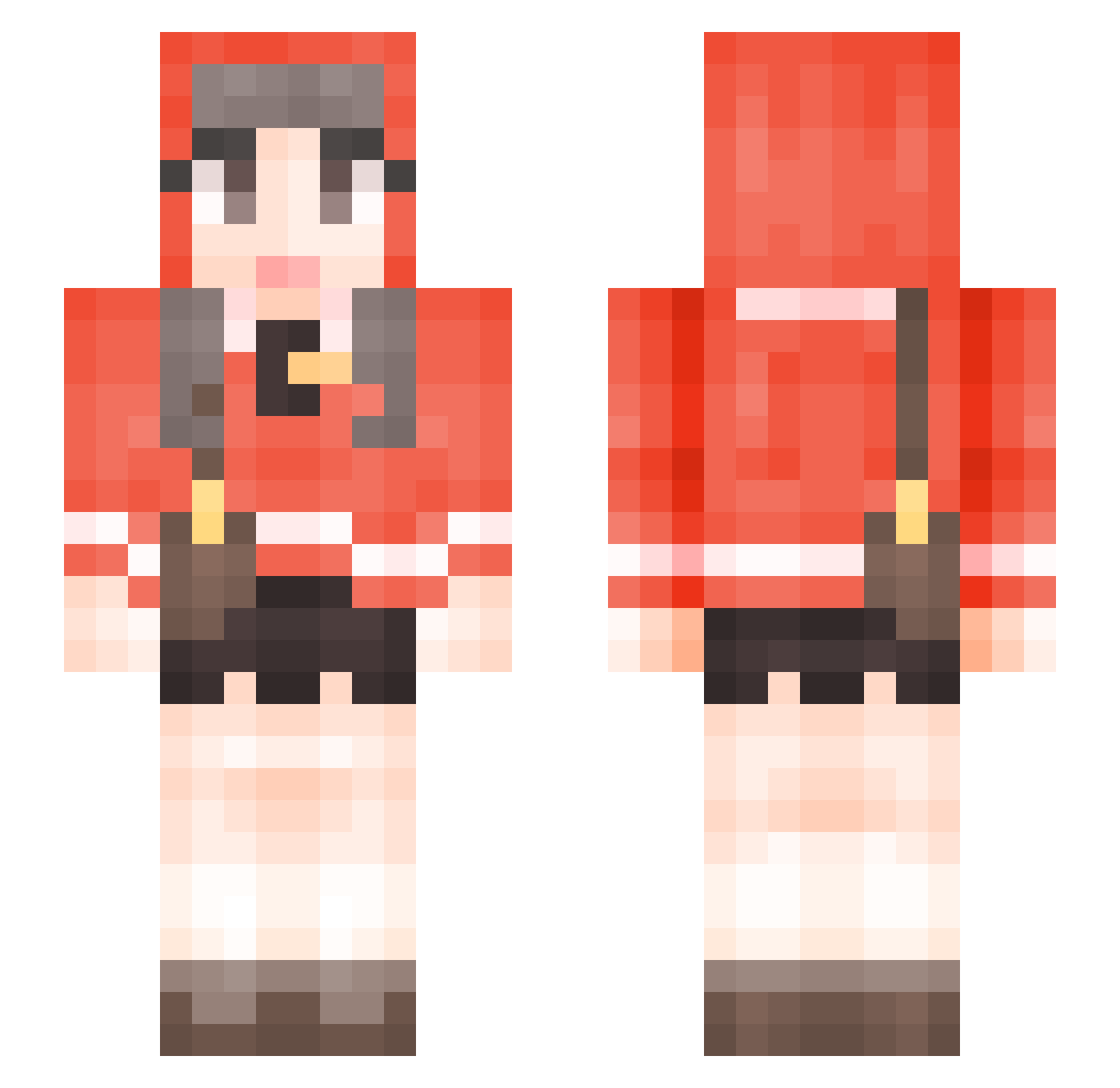 yeonu5 Minecraft skin, front and back view