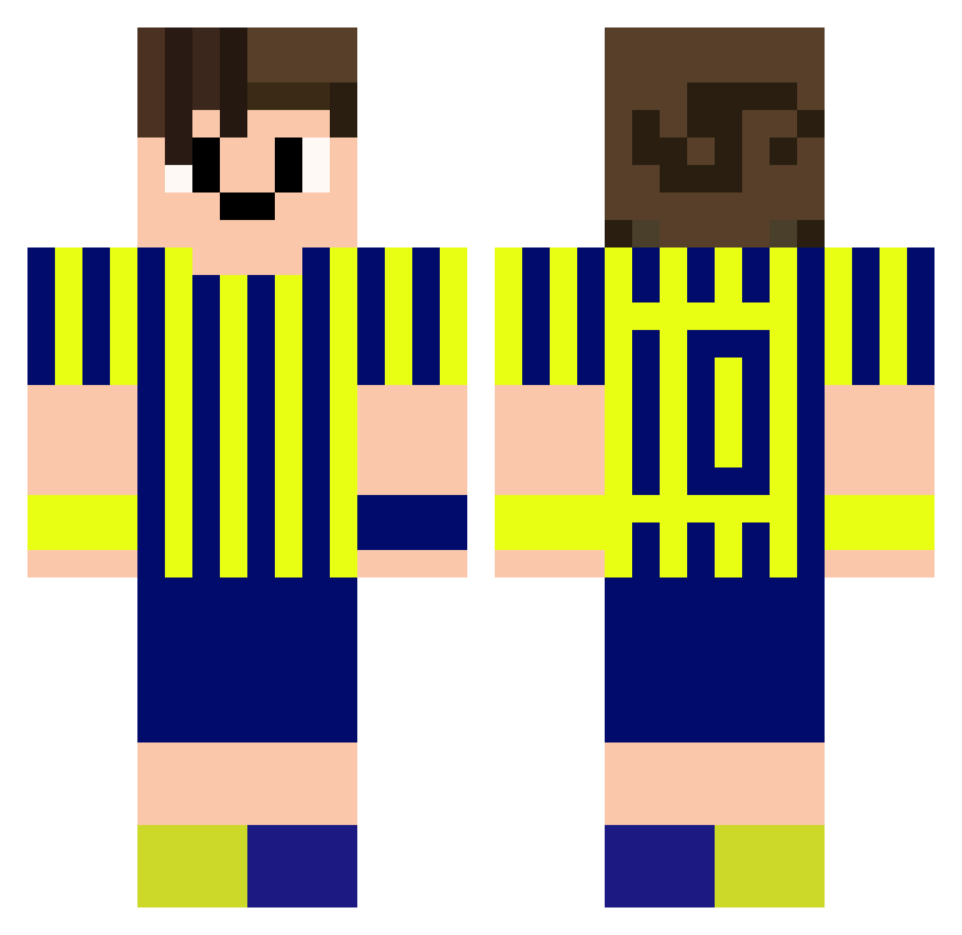 floXy1907 Minecraft skin, front and back view