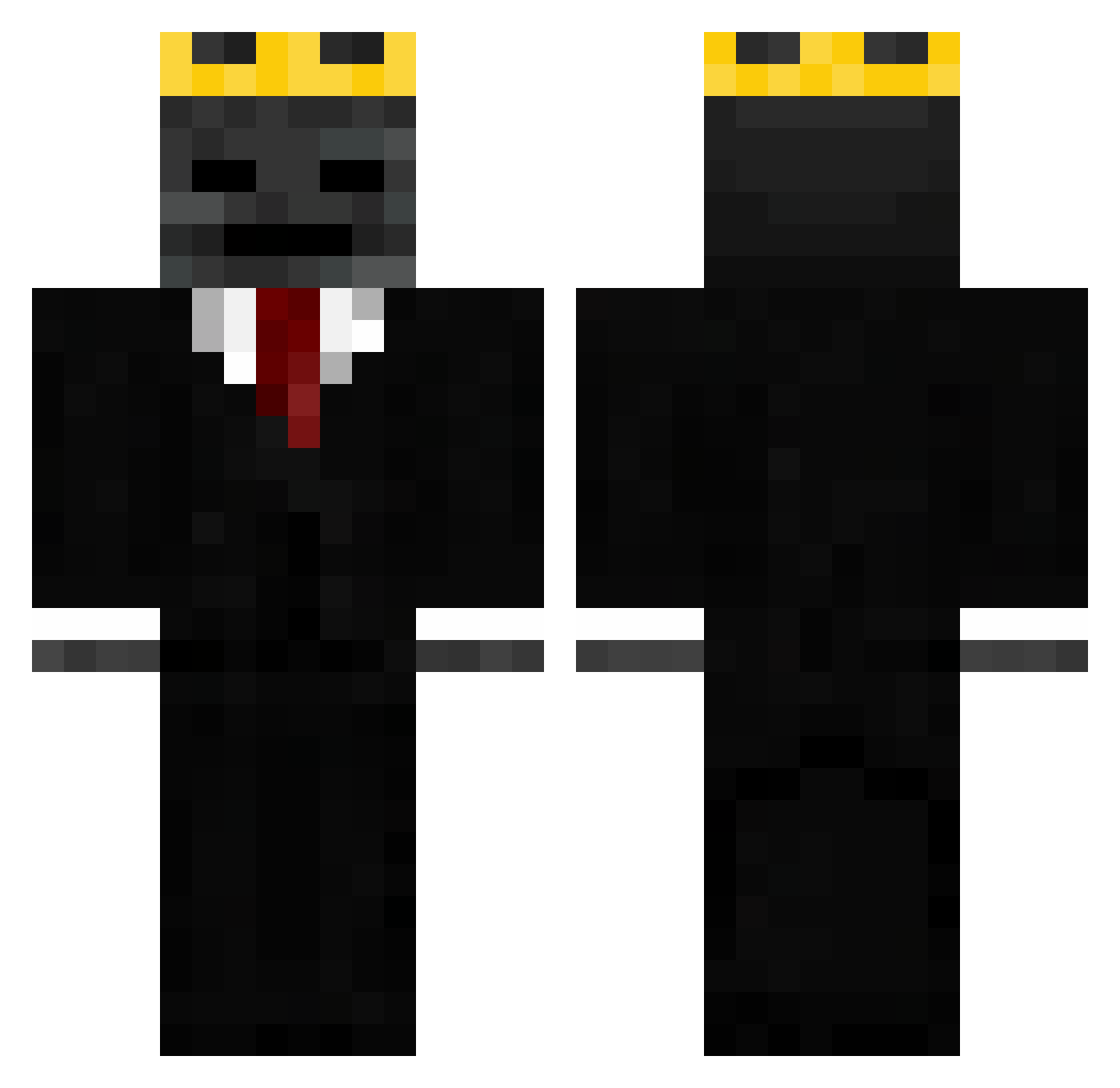 XRW111 Minecraft skin, front and back view