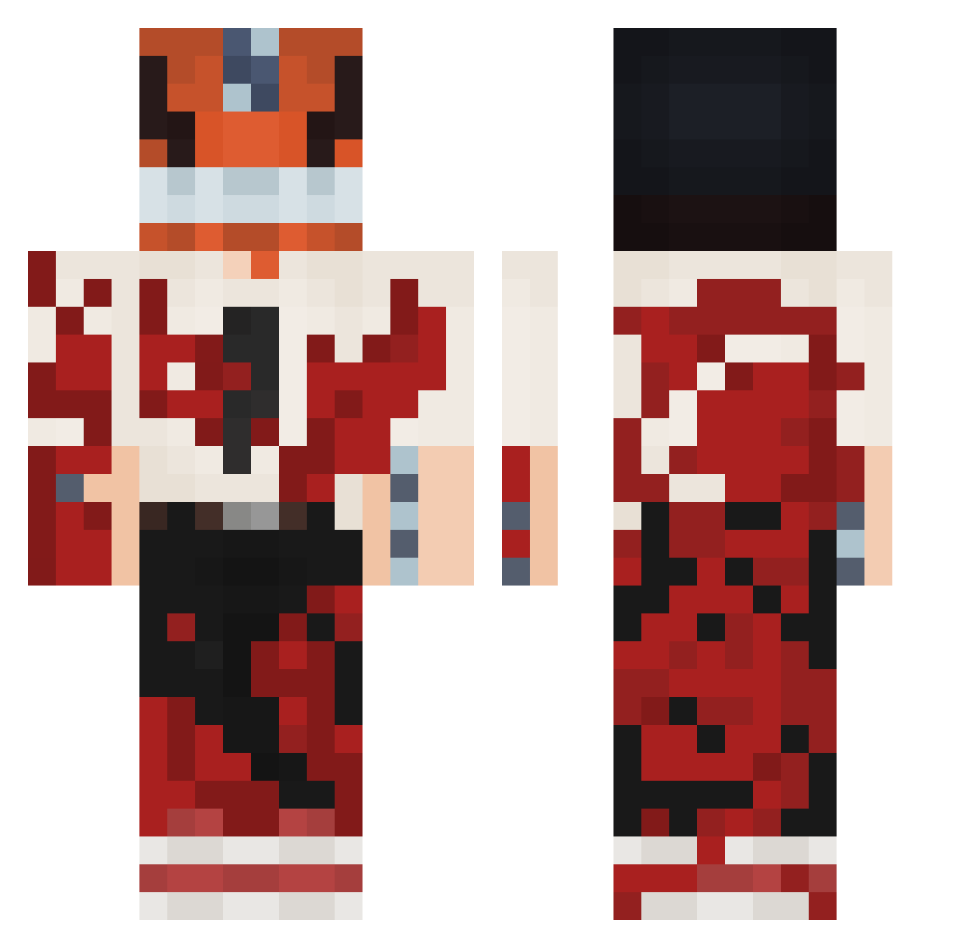 ___Blixten___ Minecraft skin, front and back view