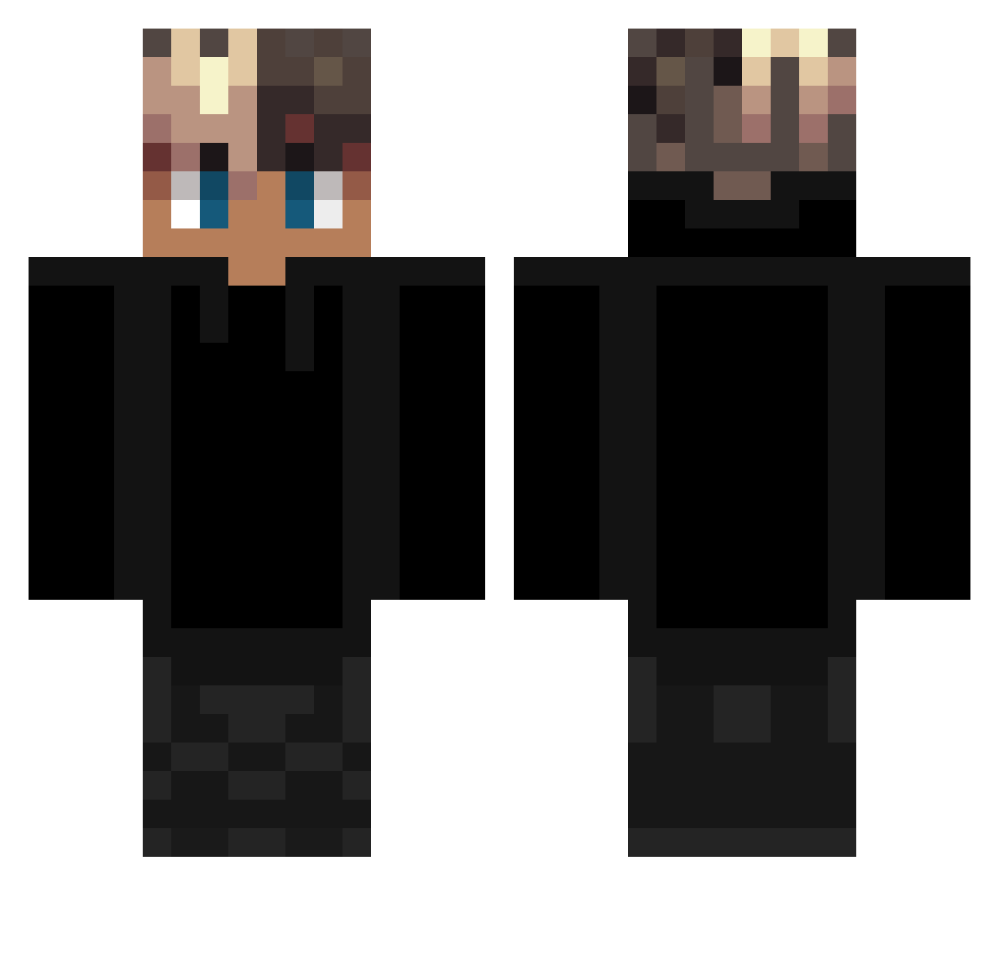 XXXAntacion Minecraft skin, front and back view