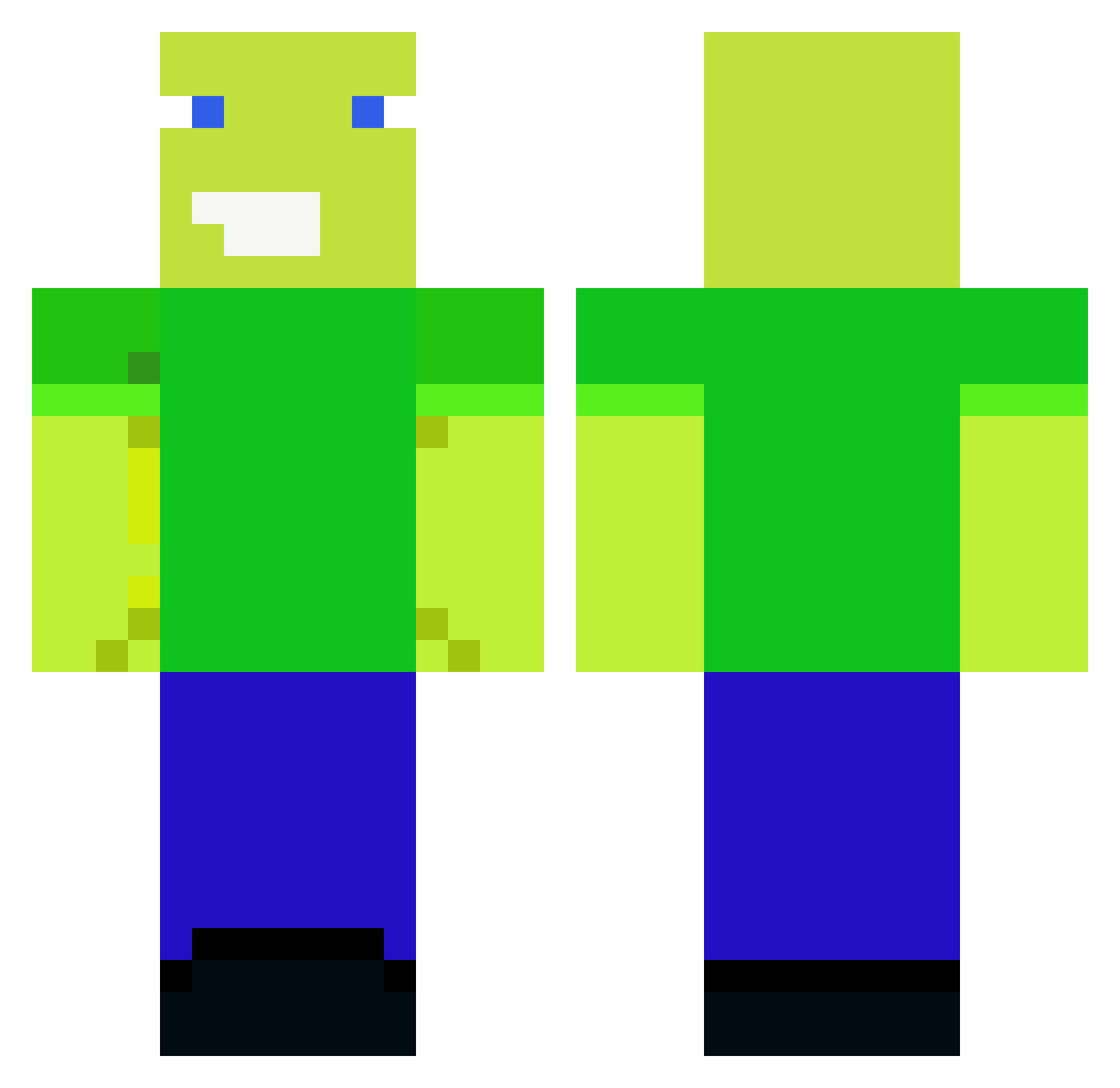 THESOUP321 Minecraft skin, front and back view