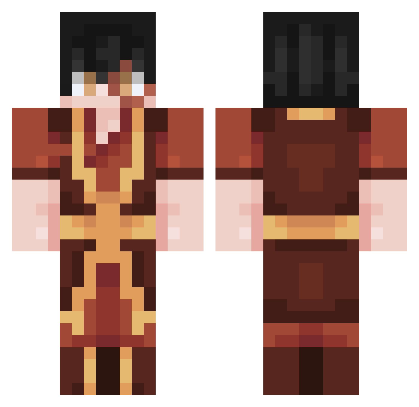 LUCKY123fun Minecraft skin, front and back view