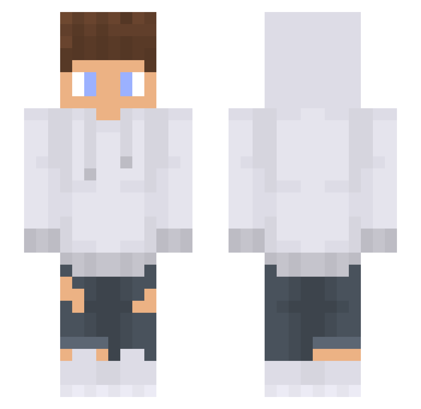 TheBlackMoon Minecraft skin, front and back view