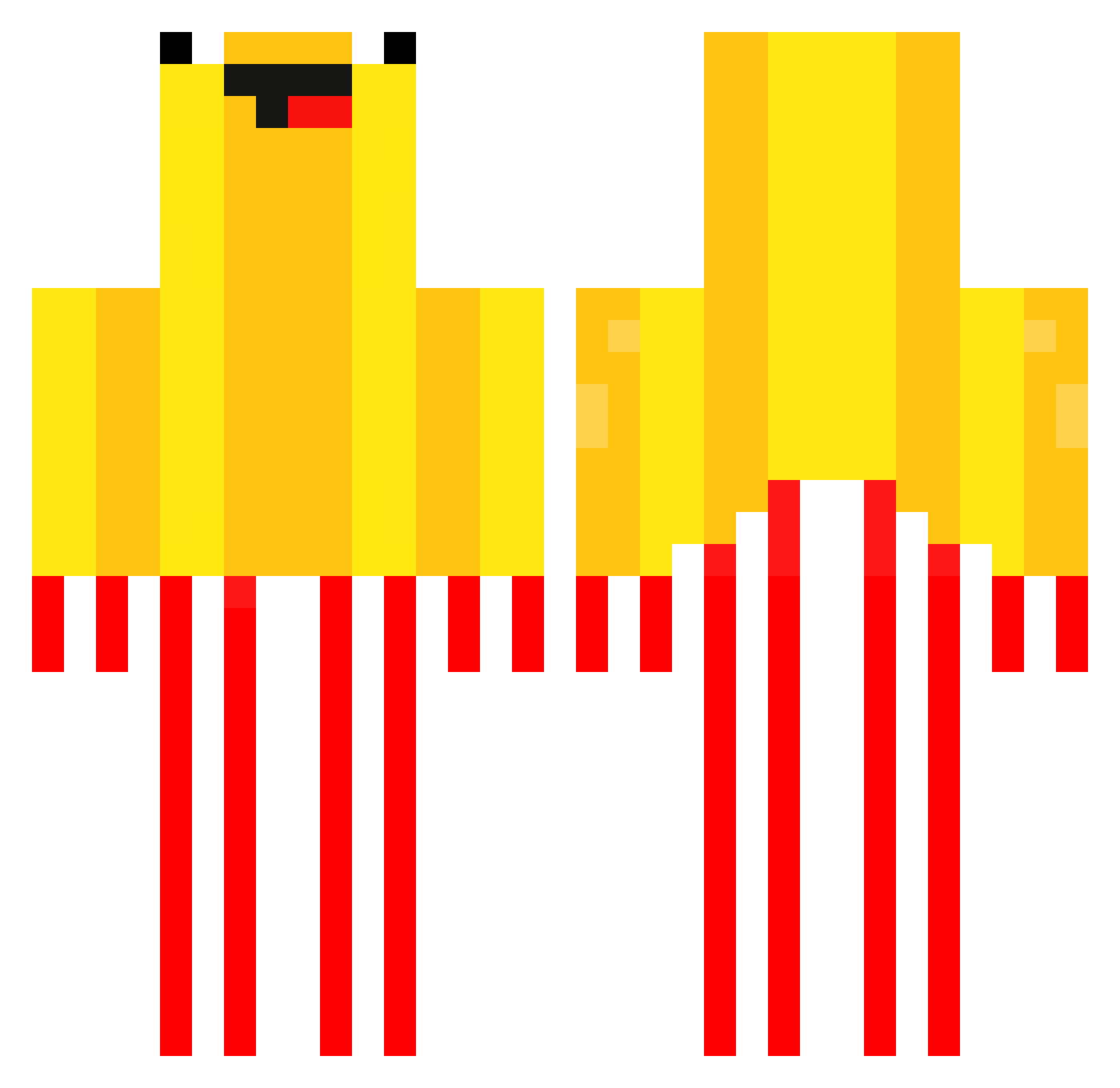 miguel942 Minecraft skin, front and back view