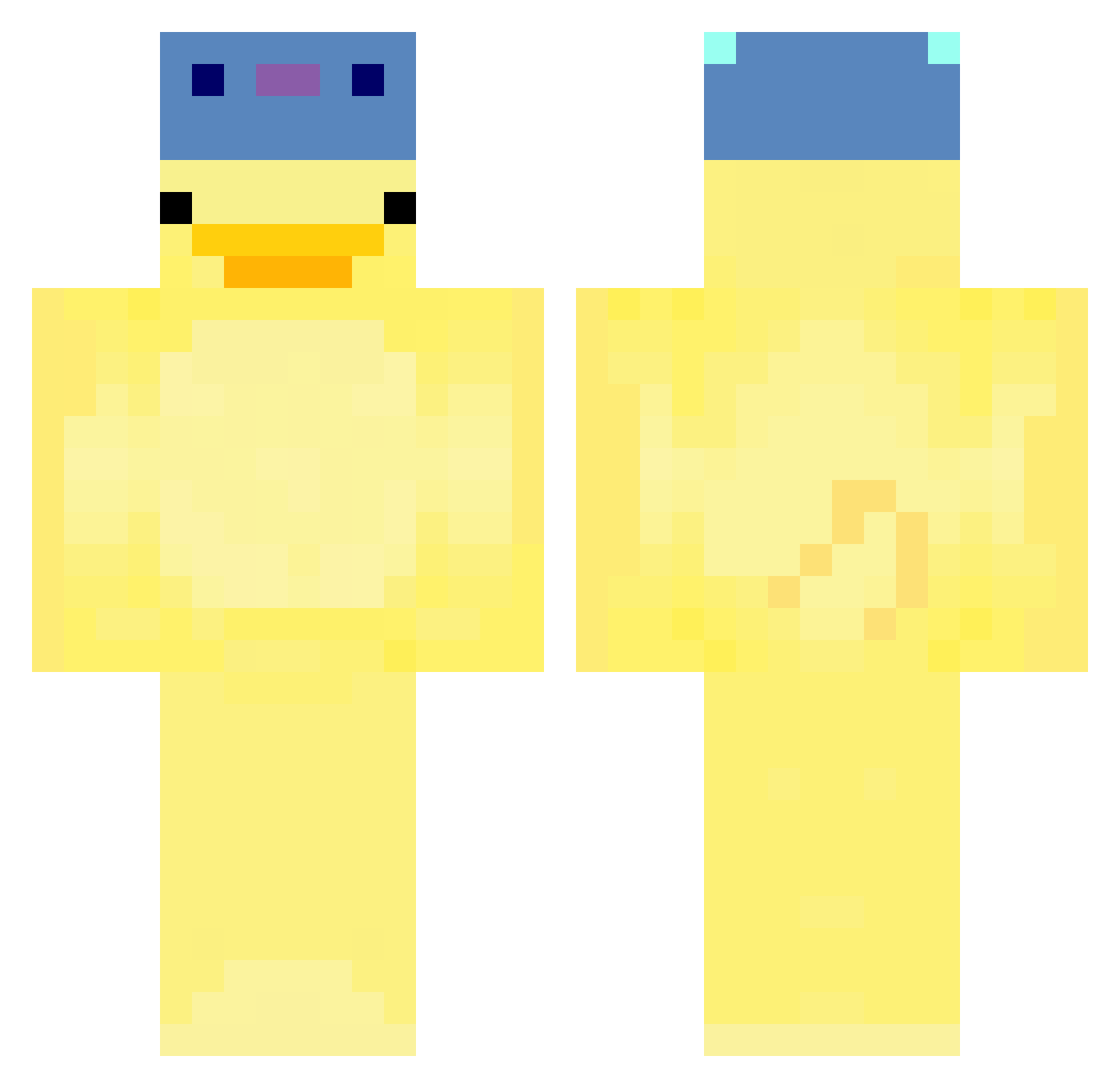 Tordensvin Minecraft skin, front and back view
