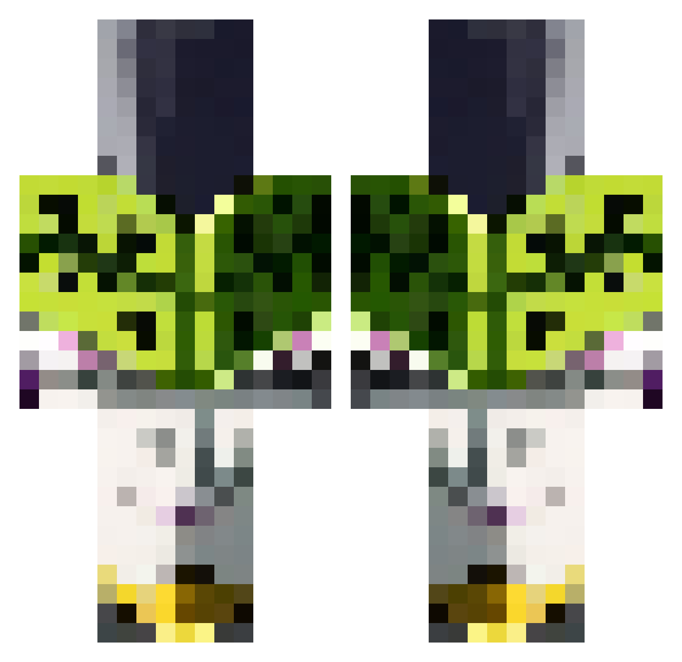 Thirsttyyy Minecraft skin, front and back view