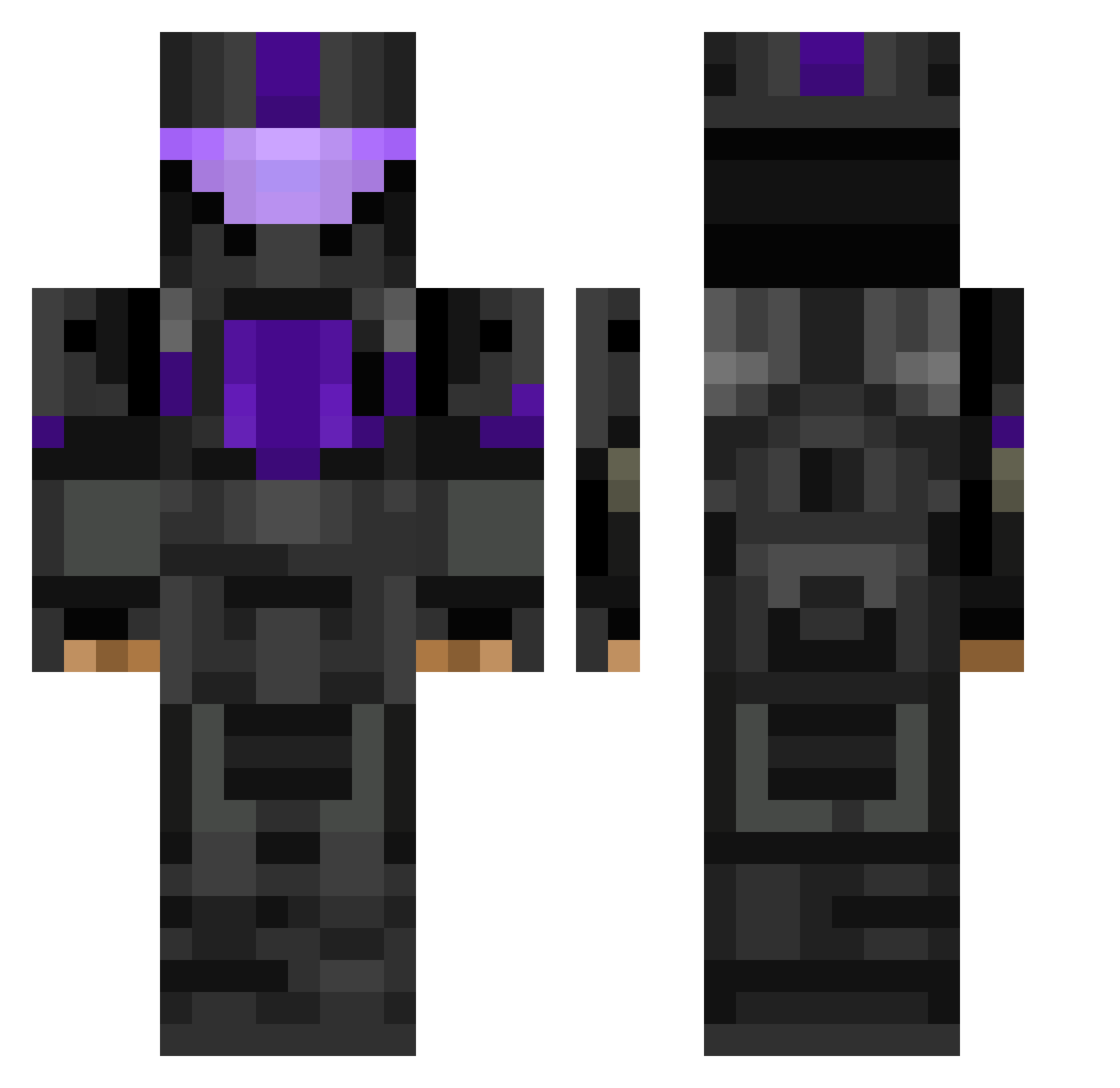 SteveeeJAJA Minecraft skin, front and back view