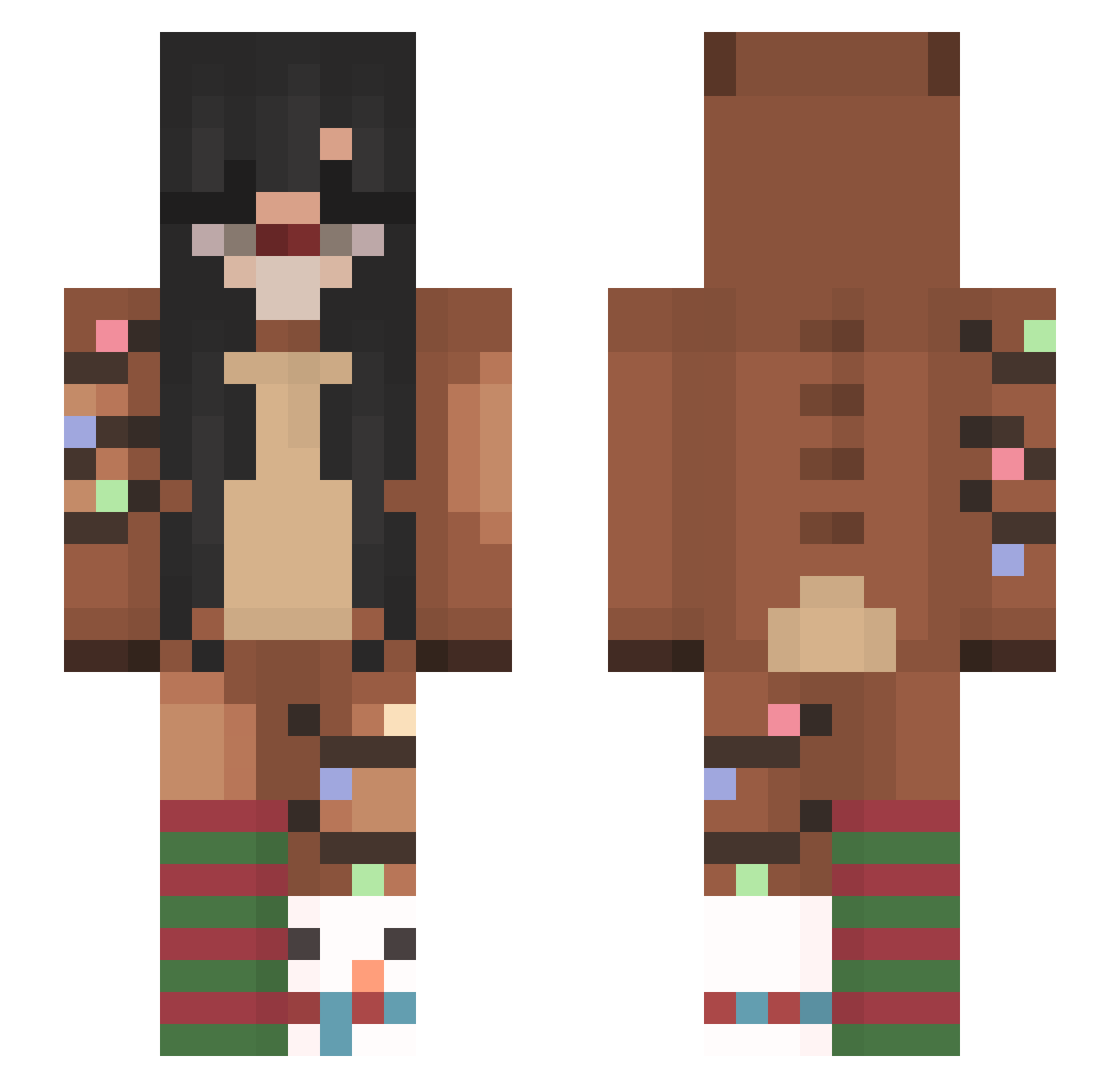 H9M Minecraft skin, front and back view