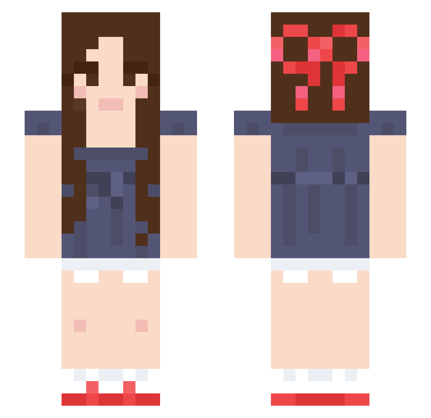 aauden Minecraft skin, front and back view
