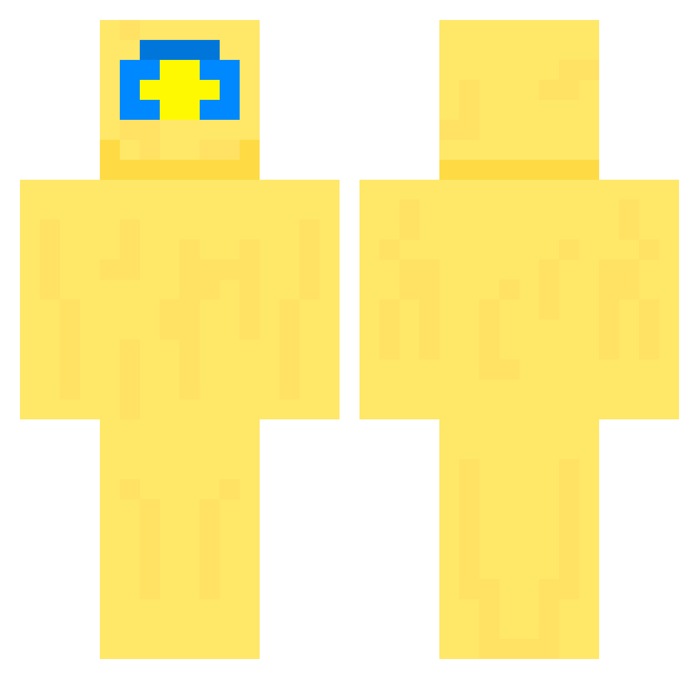 Watches Minecraft skin, front and back view