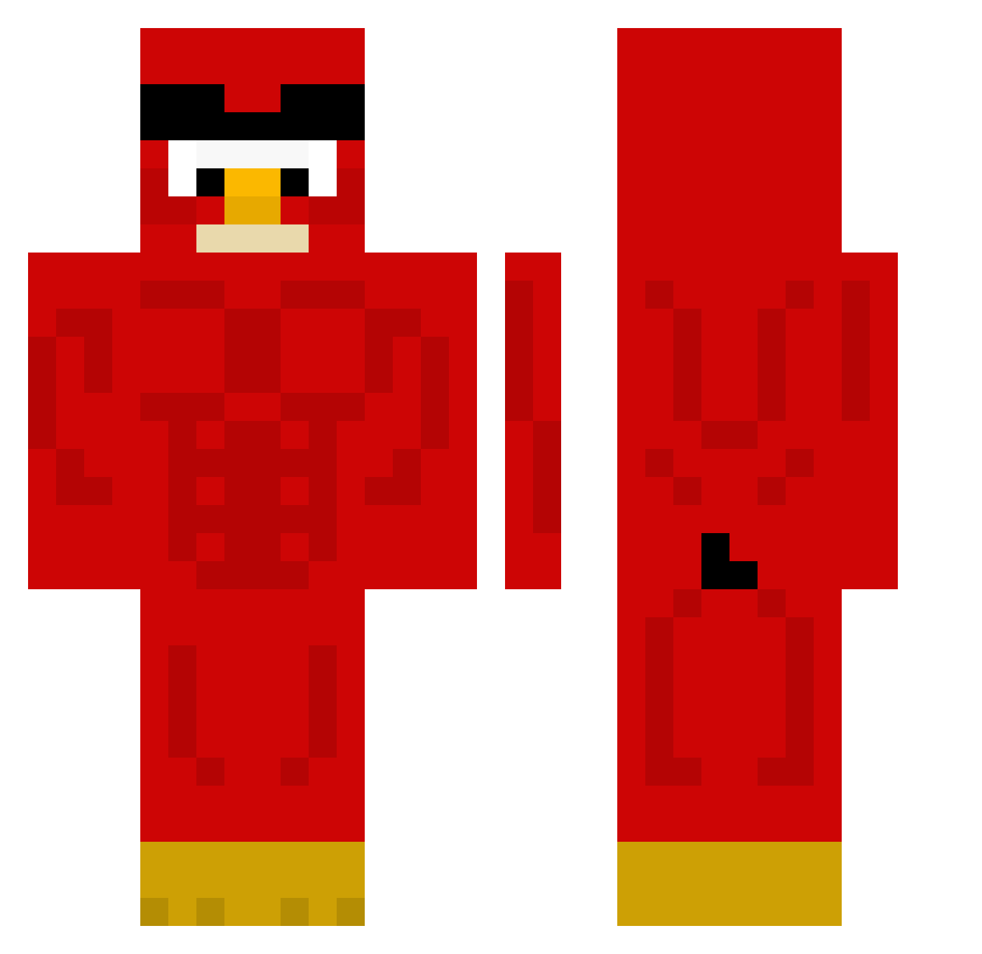 Nuramaru Minecraft skin, front and back view