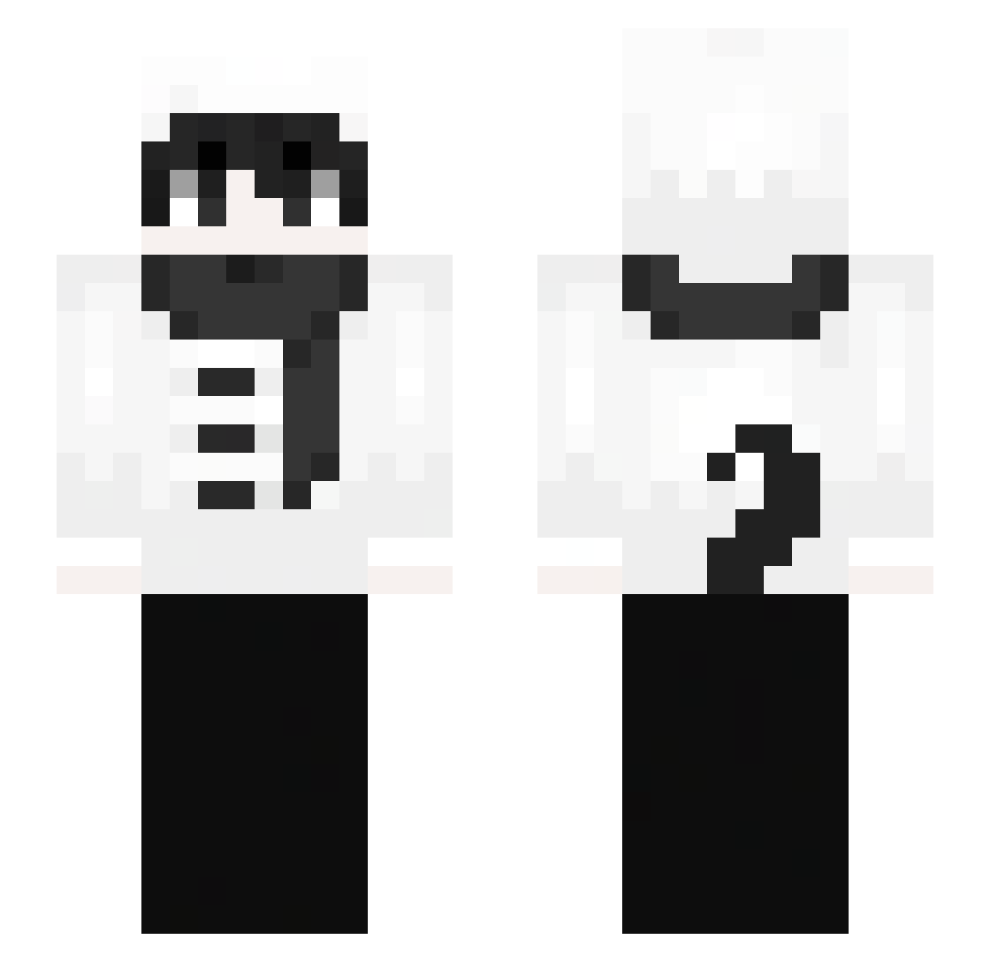 SquishyWishy123 Minecraft skin, front and back view
