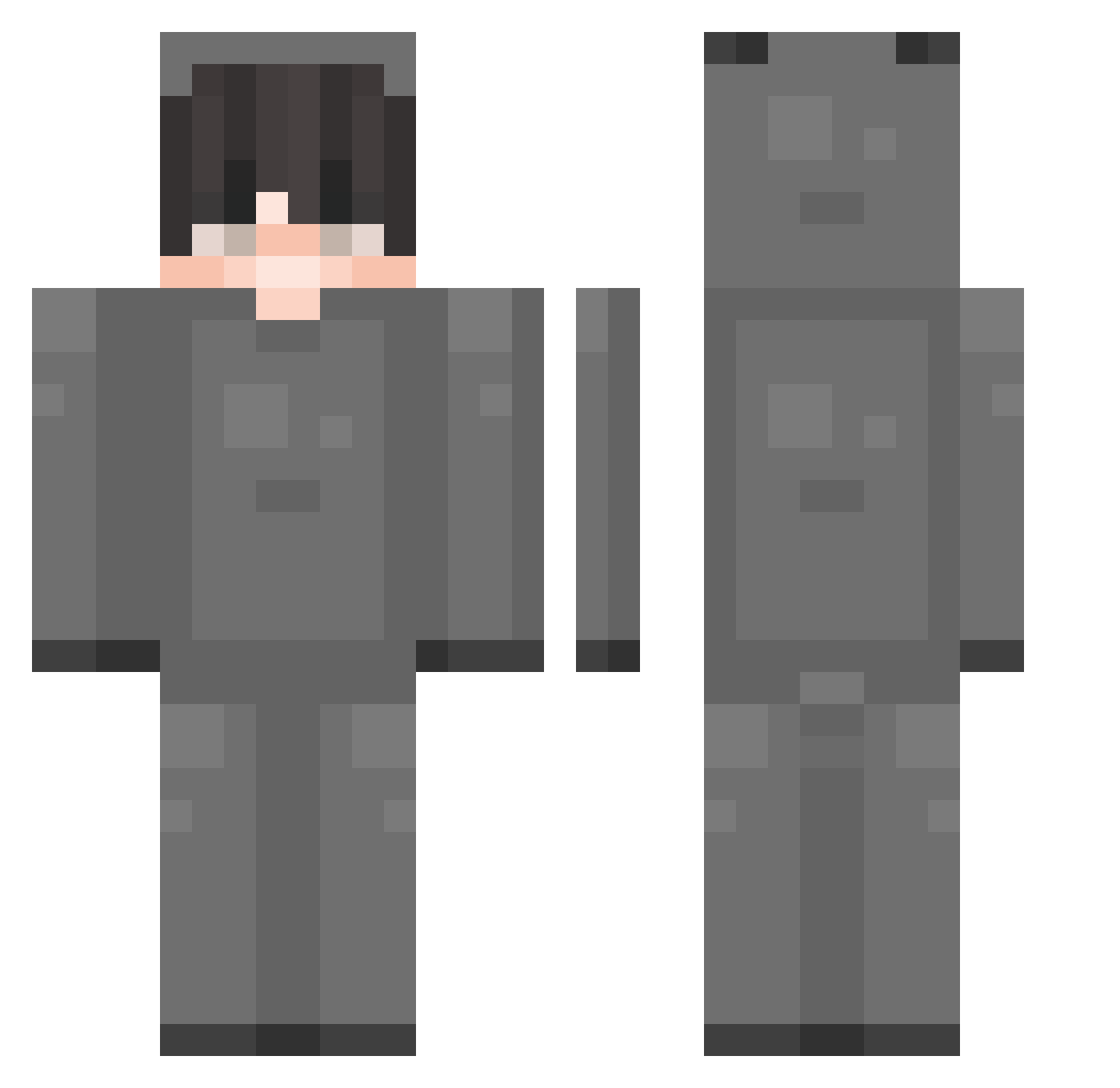 Emily0816 Minecraft skin, front and back view