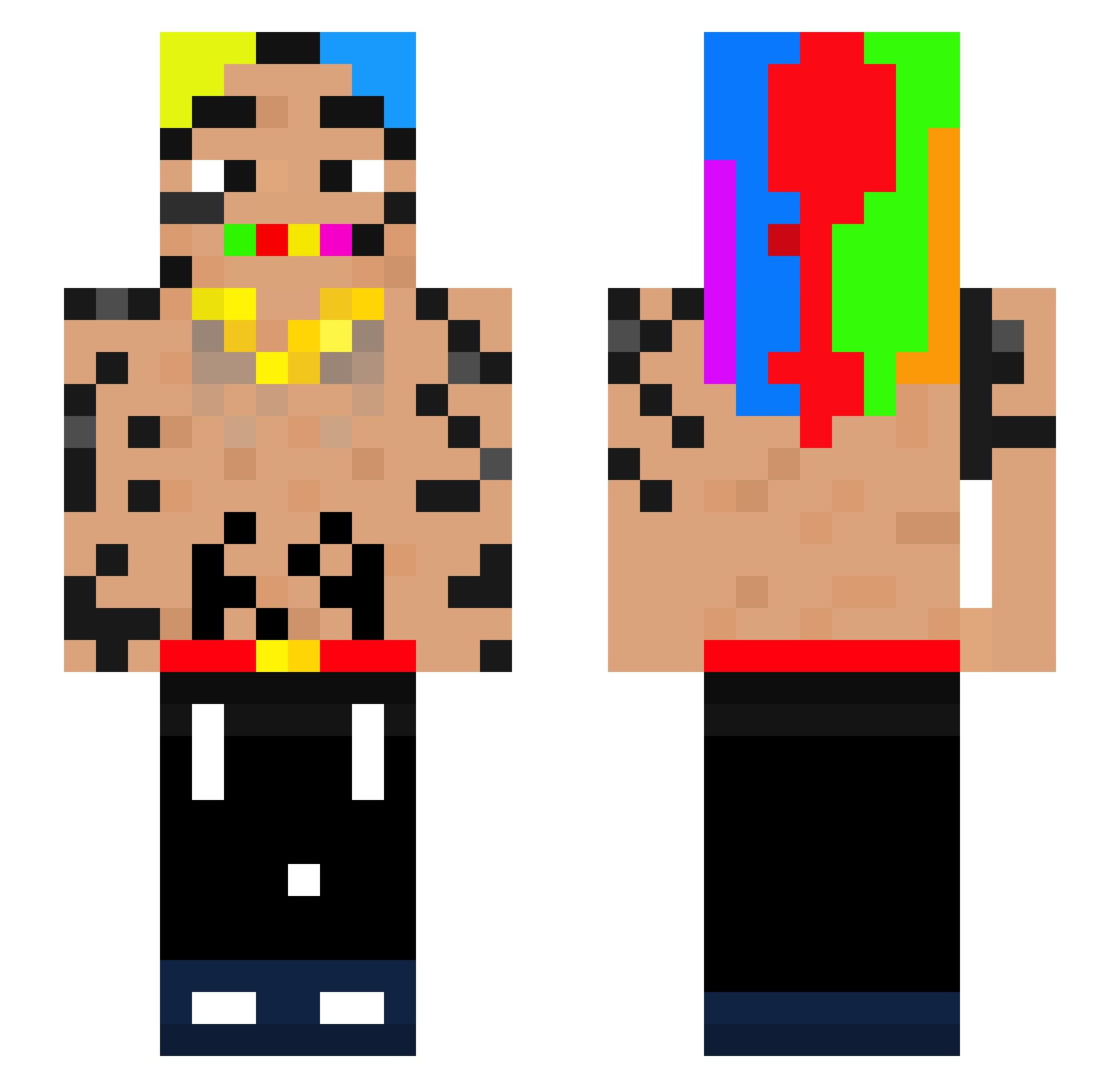 GangRabbit41 Minecraft skin, front and back view