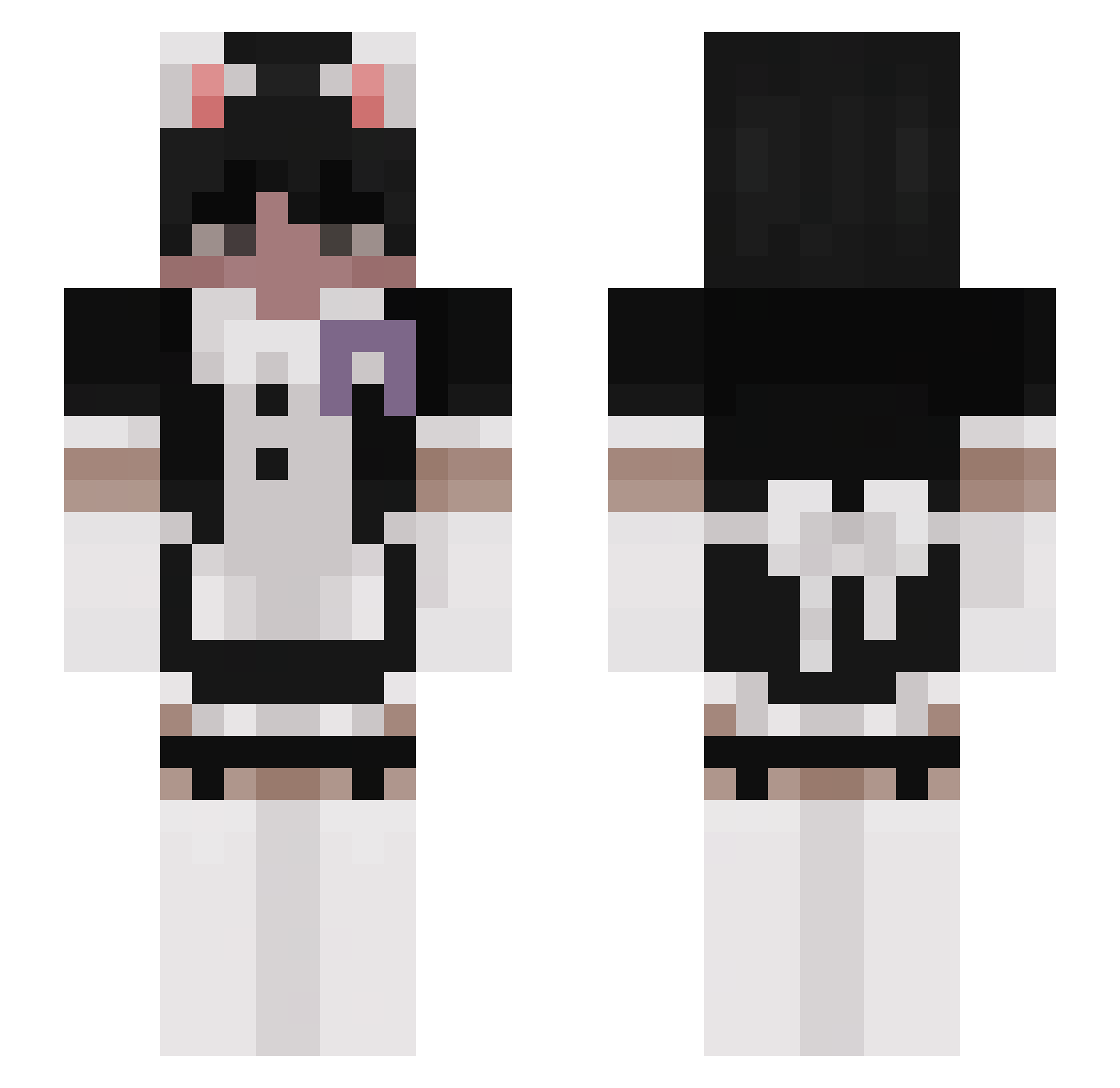 katsupork Minecraft skin, front and back view