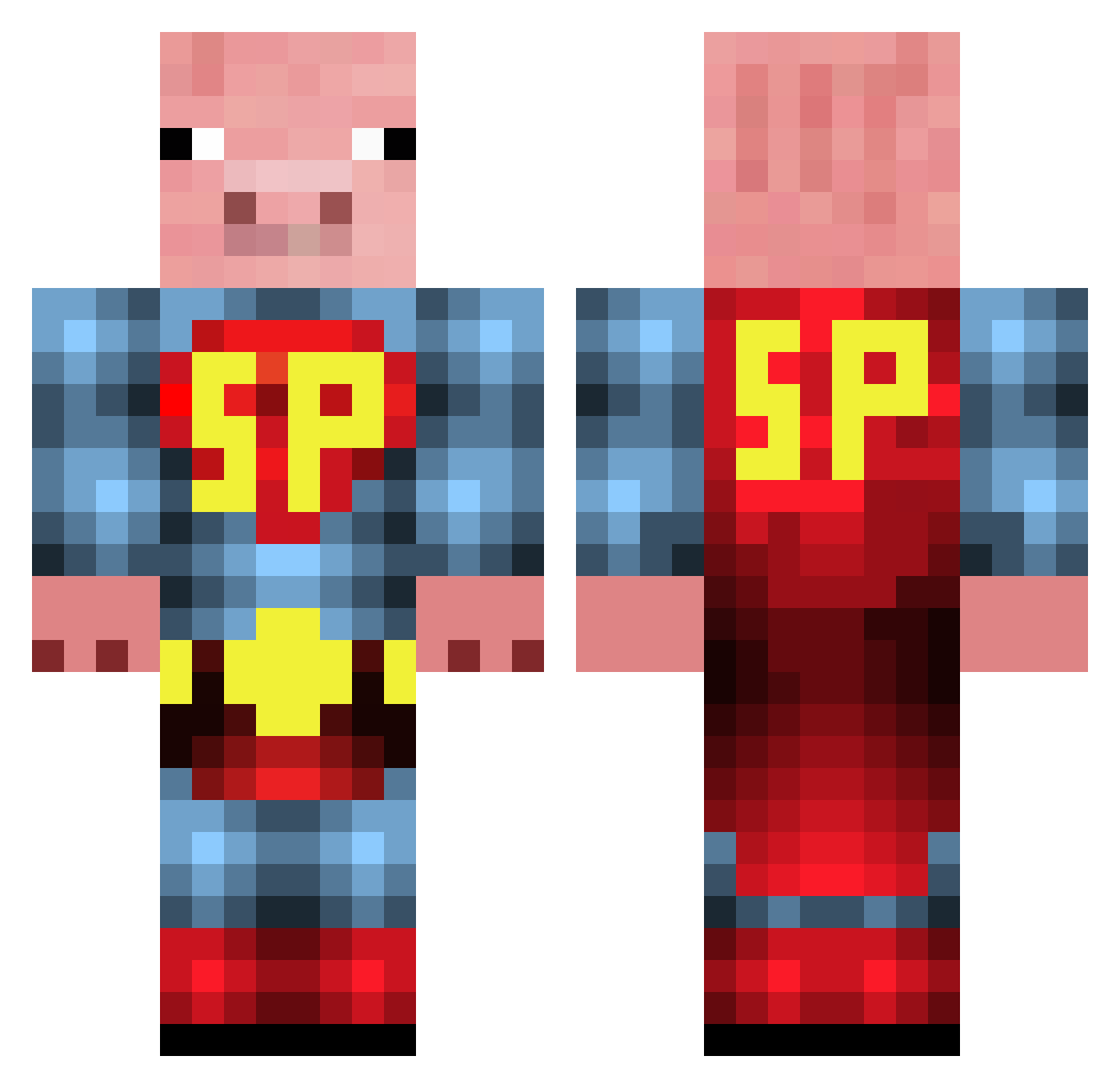 Josee Minecraft skin, front and back view
