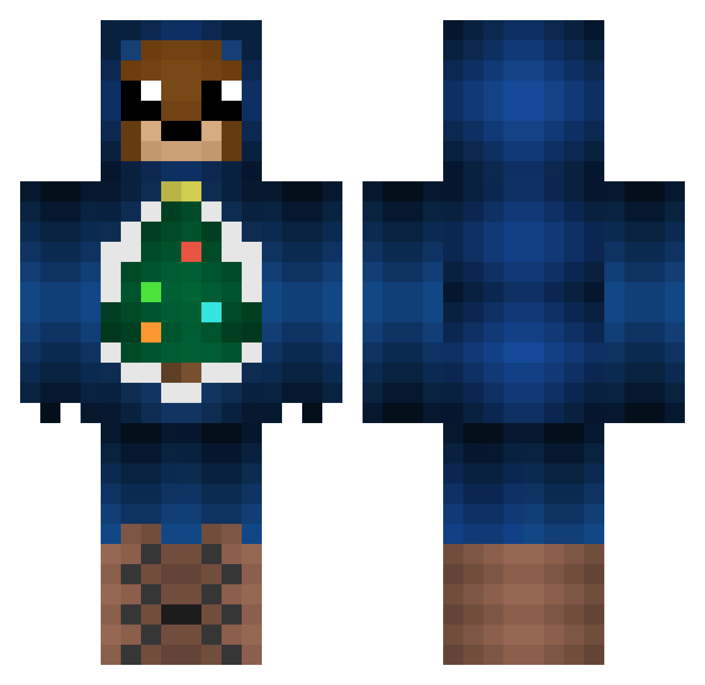 Riicky0815 Minecraft skin, front and back view